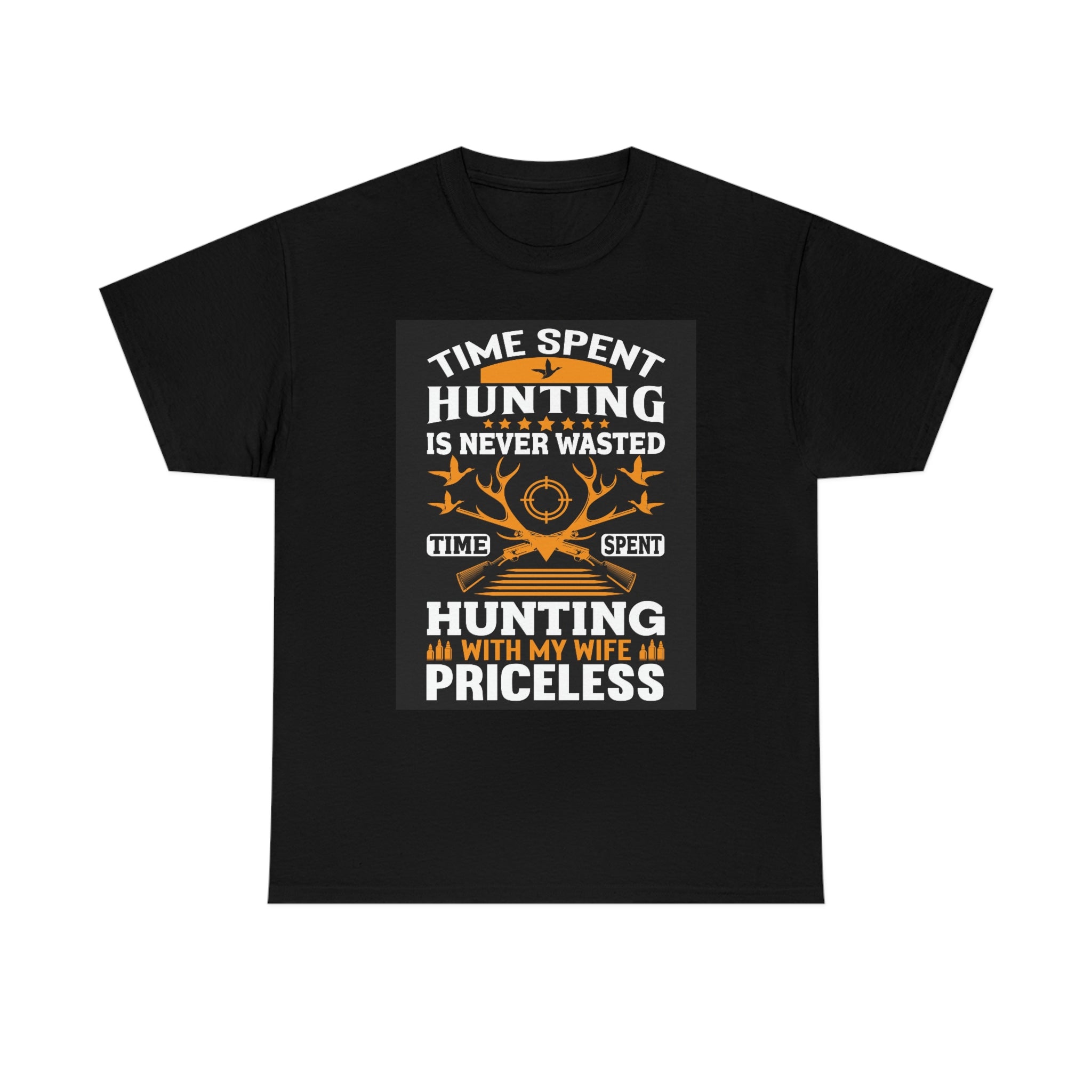 Hunting with wife- Unisex Heavy Cotton Tee