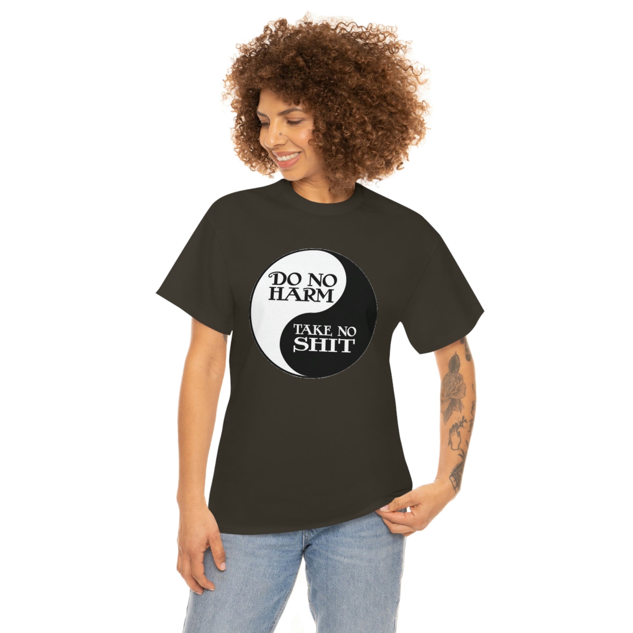 Do no harm take no shit-  Heavy Cotton Tee