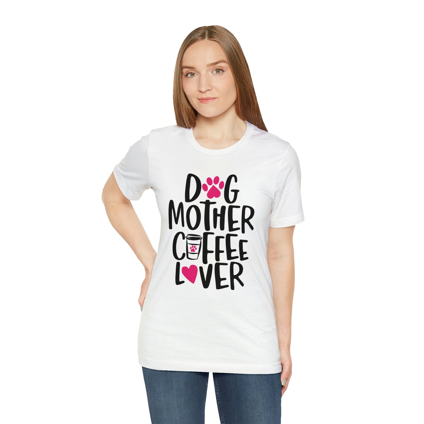 Dog mother coffee lover- Jersey Short Sleeve Tee