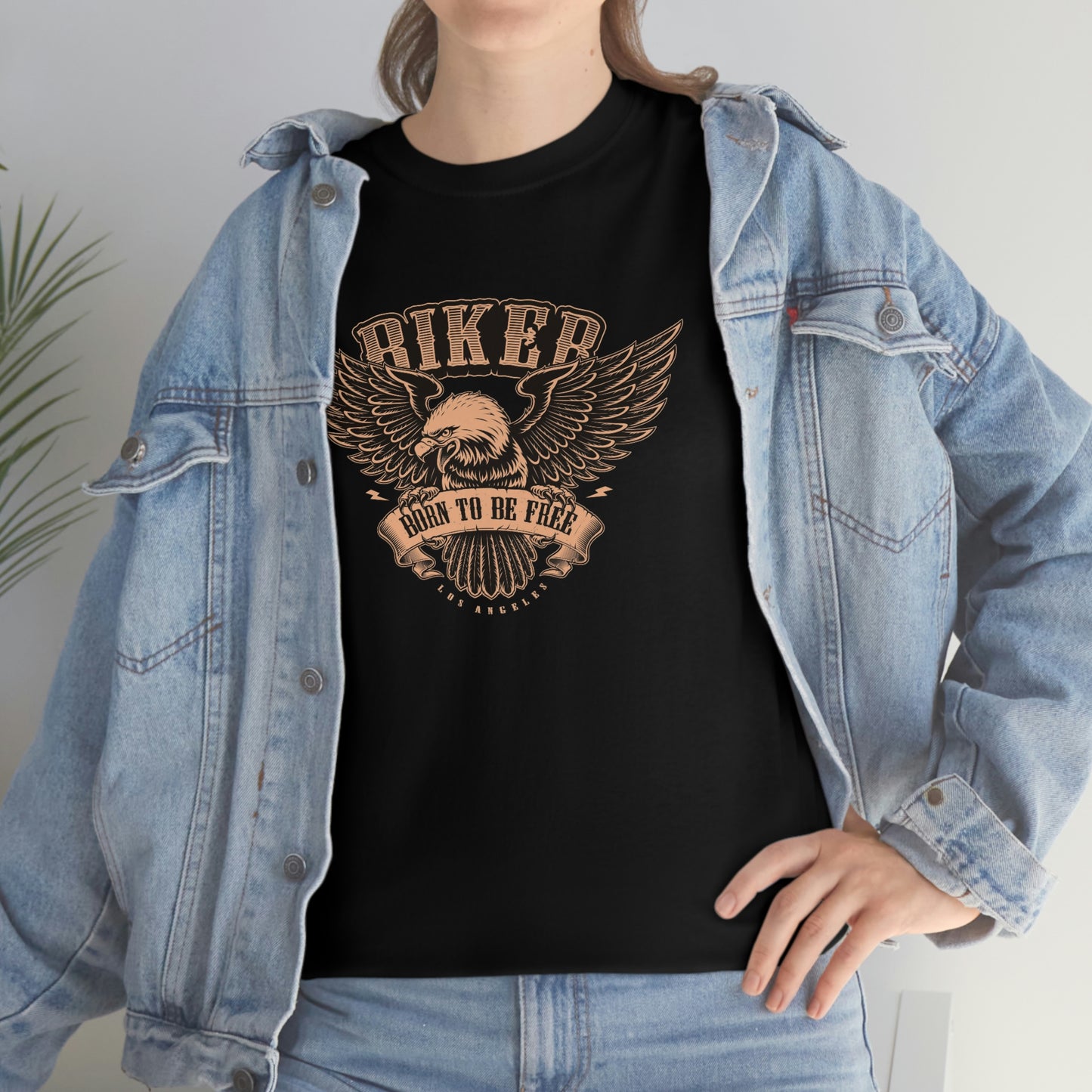 Eagle/biker- Heavy Cotton Tee