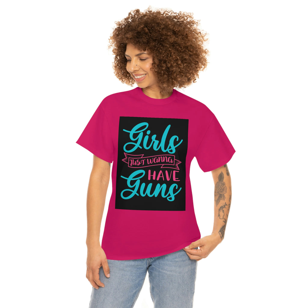 Girls with guns-  Heavy Cotton Tee