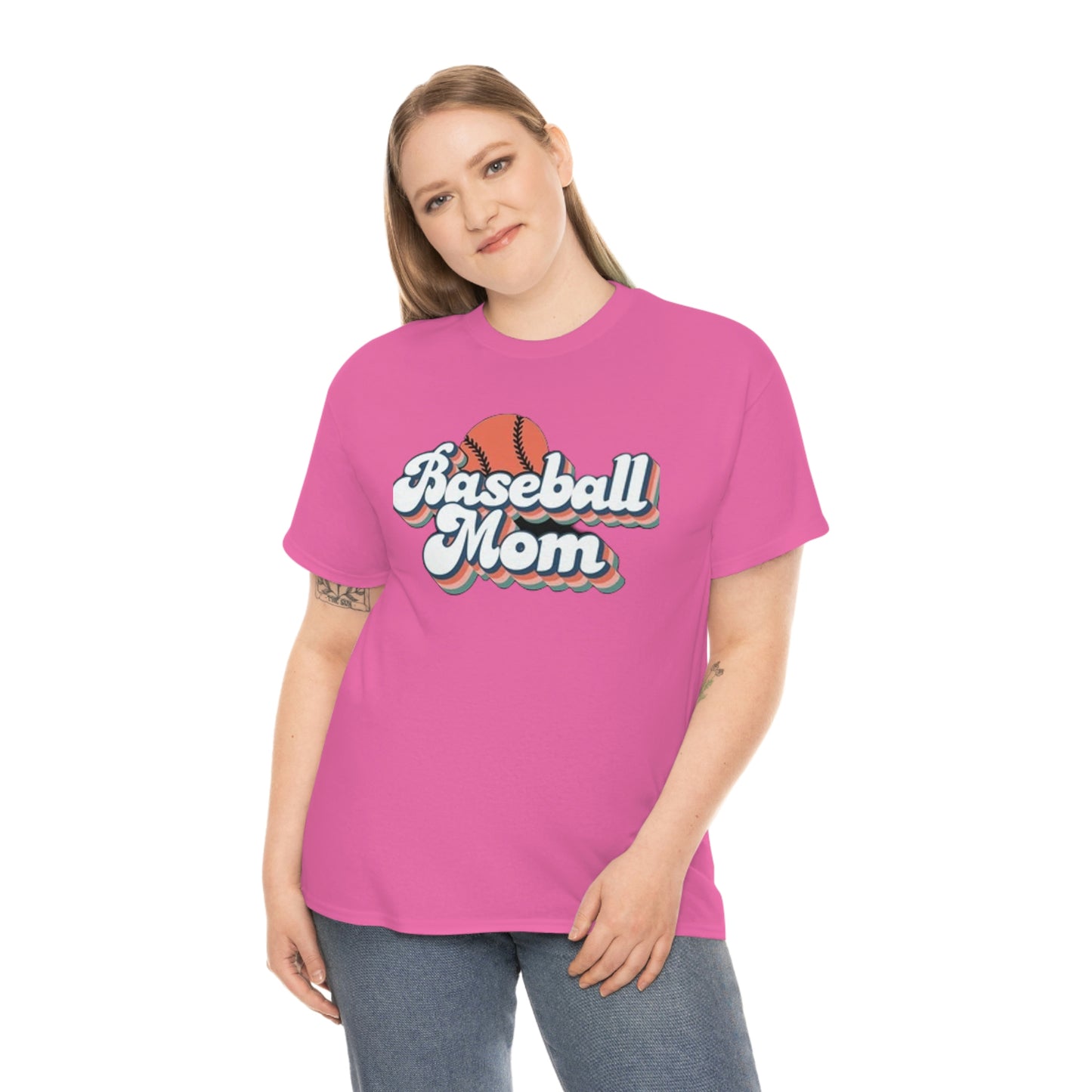 Baseball mom- Heavy Cotton Tee