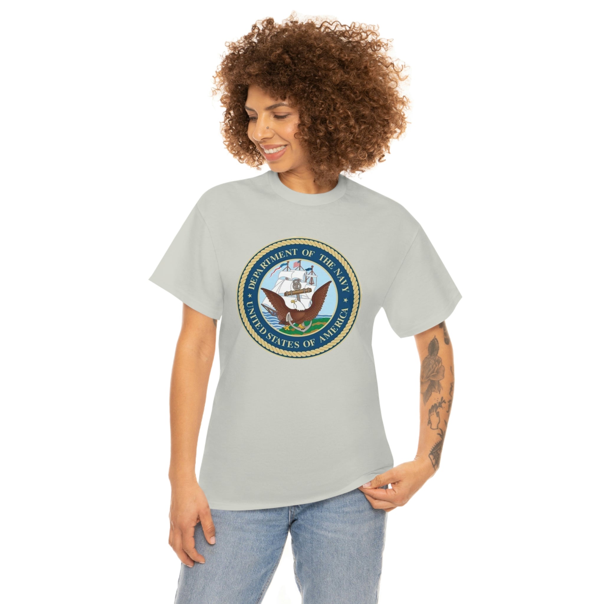Navy- Unisex Heavy Cotton Tee