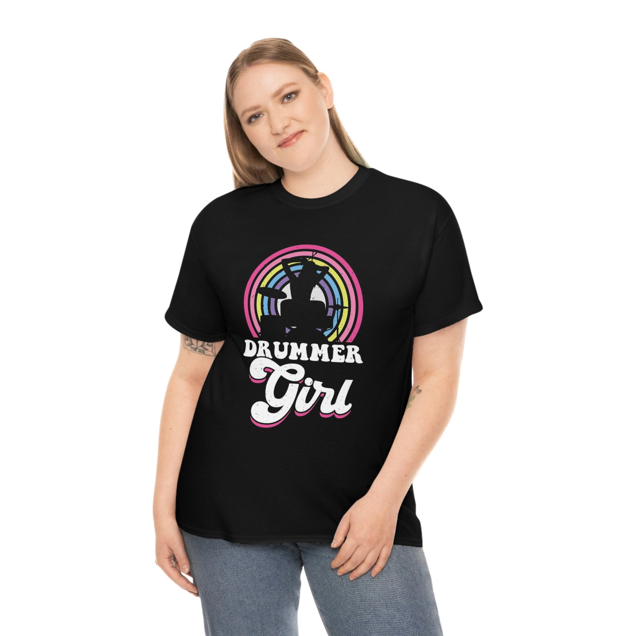 Drummer Girl-  Heavy Cotton Tee