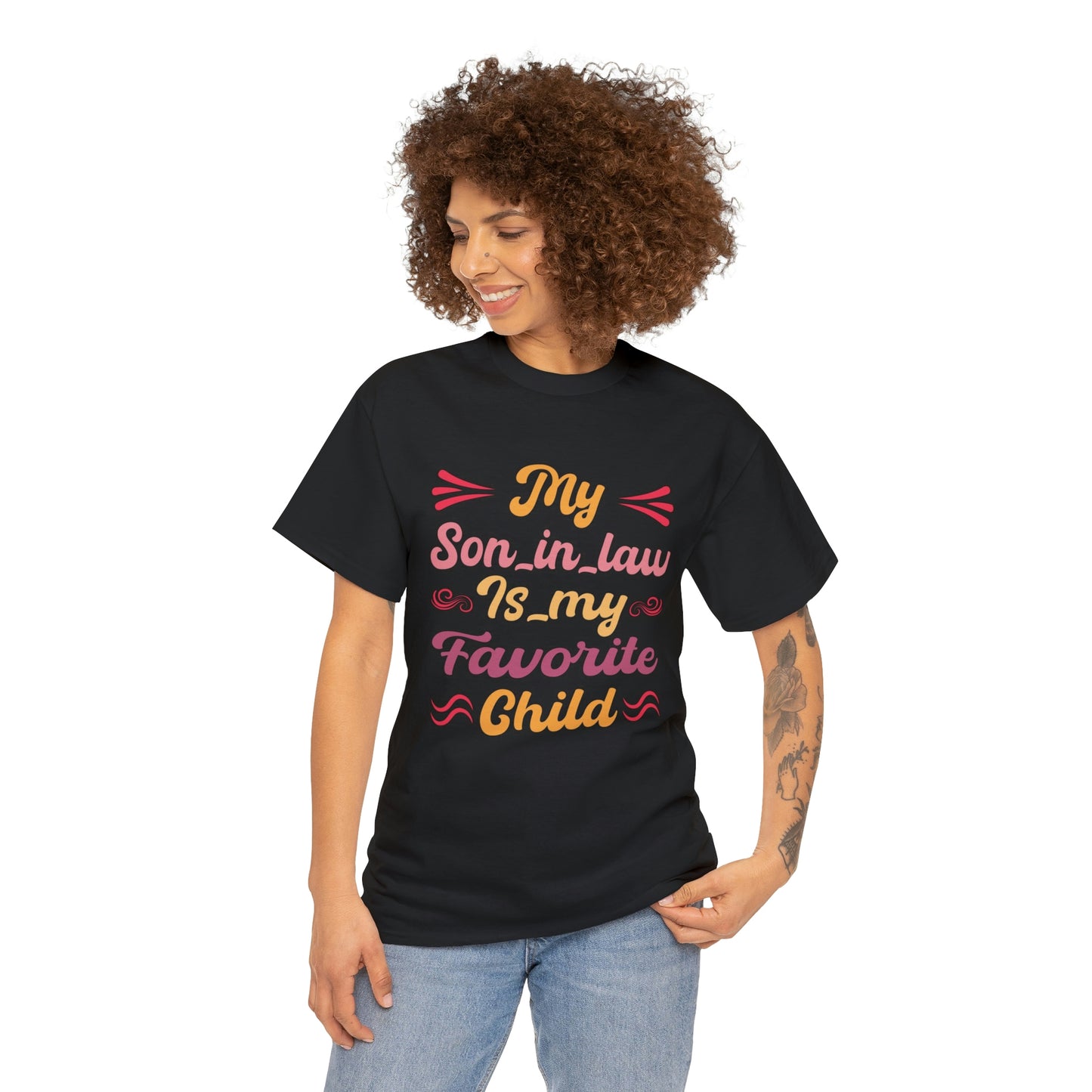 My son in law is favorite child- Heavy Cotton Tee