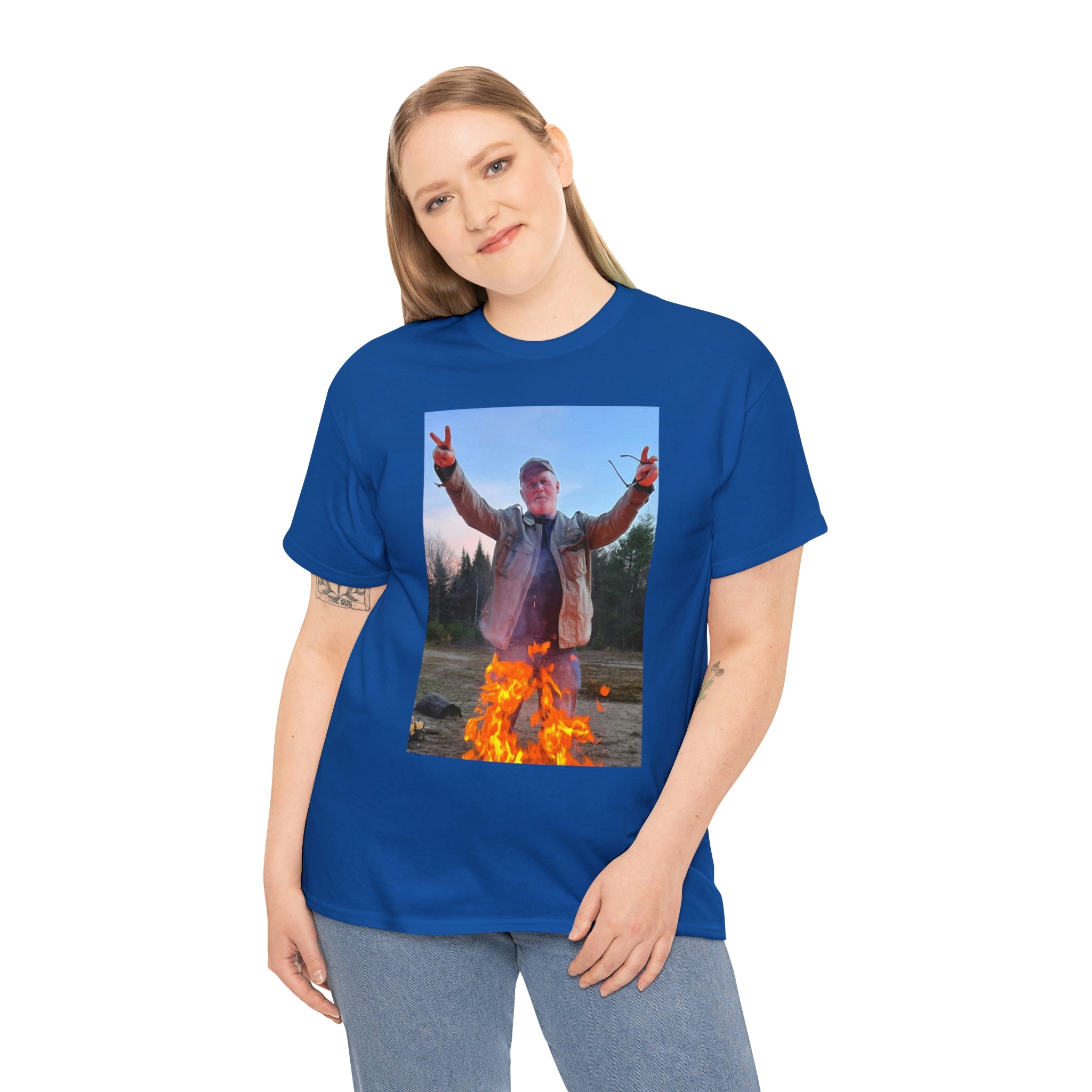 On fire-  Heavy Cotton Tee