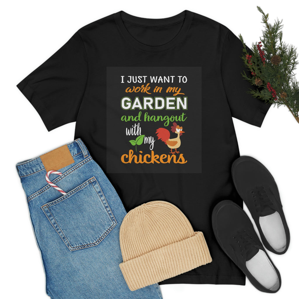 Gardening and chickens-Unisex Jersey Short Sleeve Tee