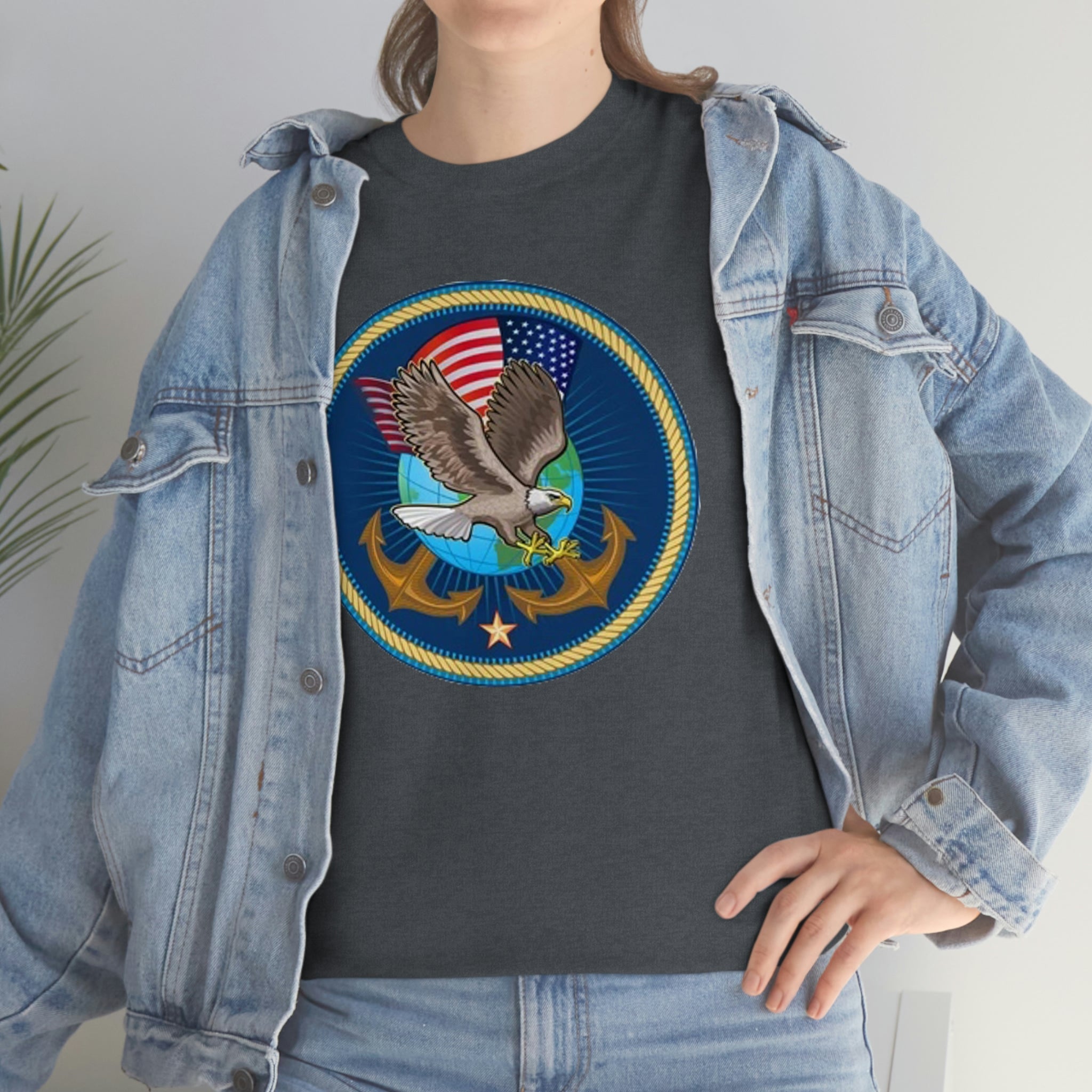 Navy- Unisex Heavy Cotton Tee