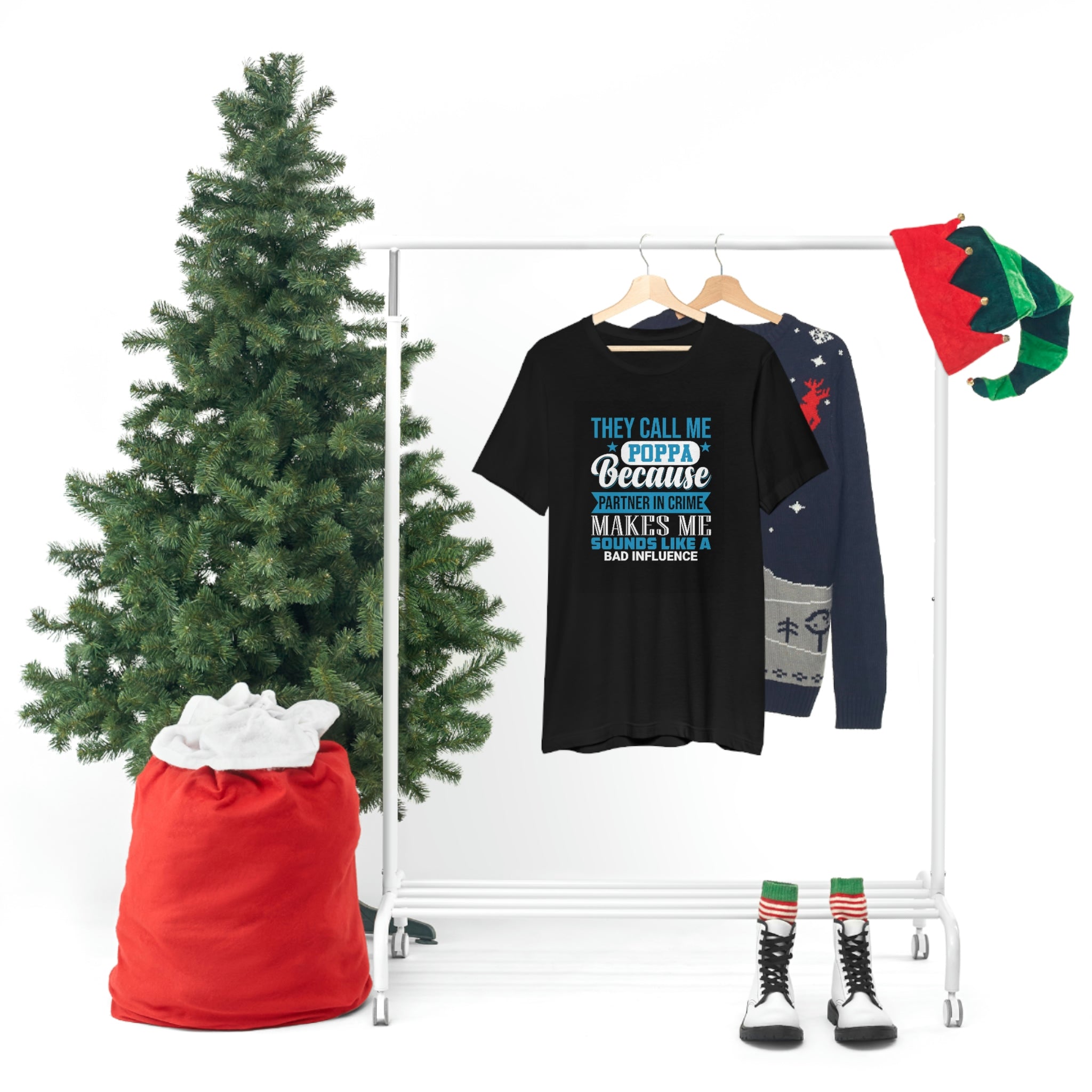 Papa bad influence- Jersey Short Sleeve Tee
