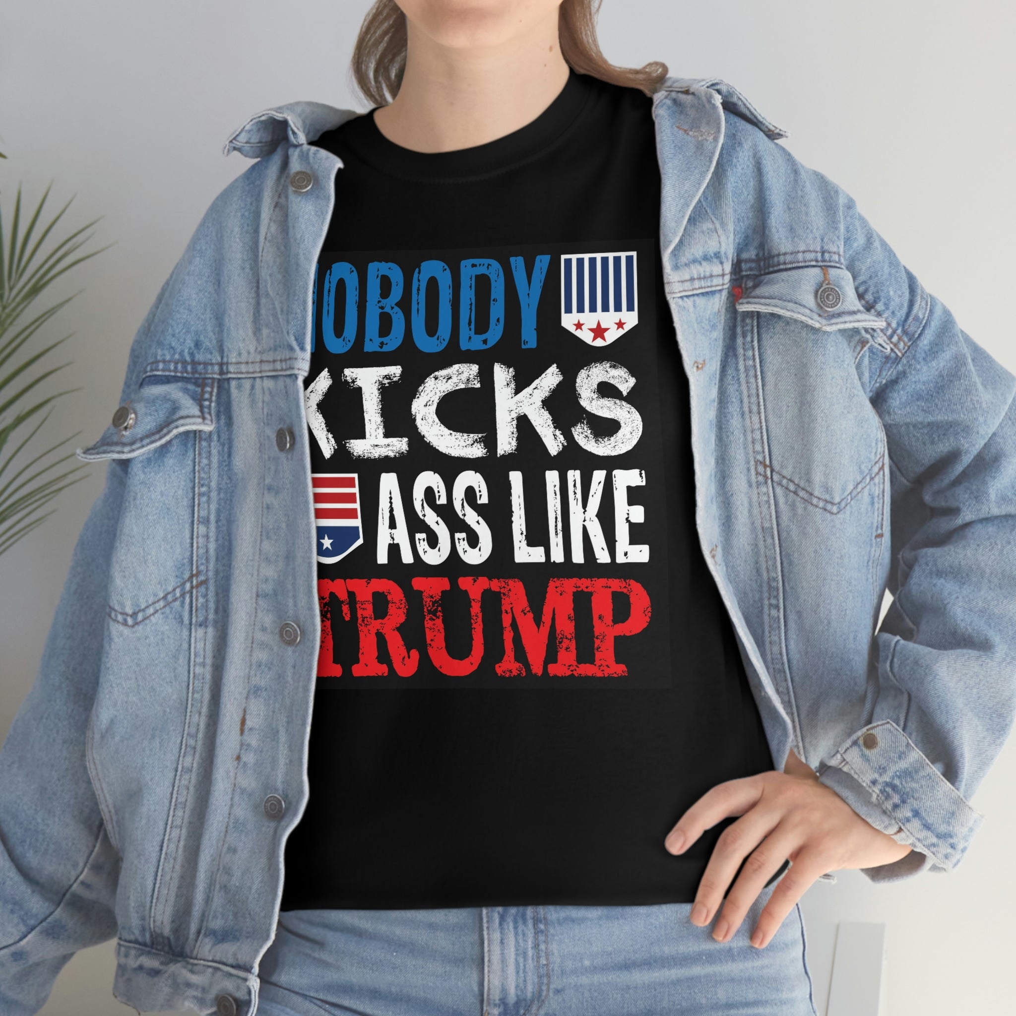 No one kicks ass like trump-Unisex Heavy Cotton Tee