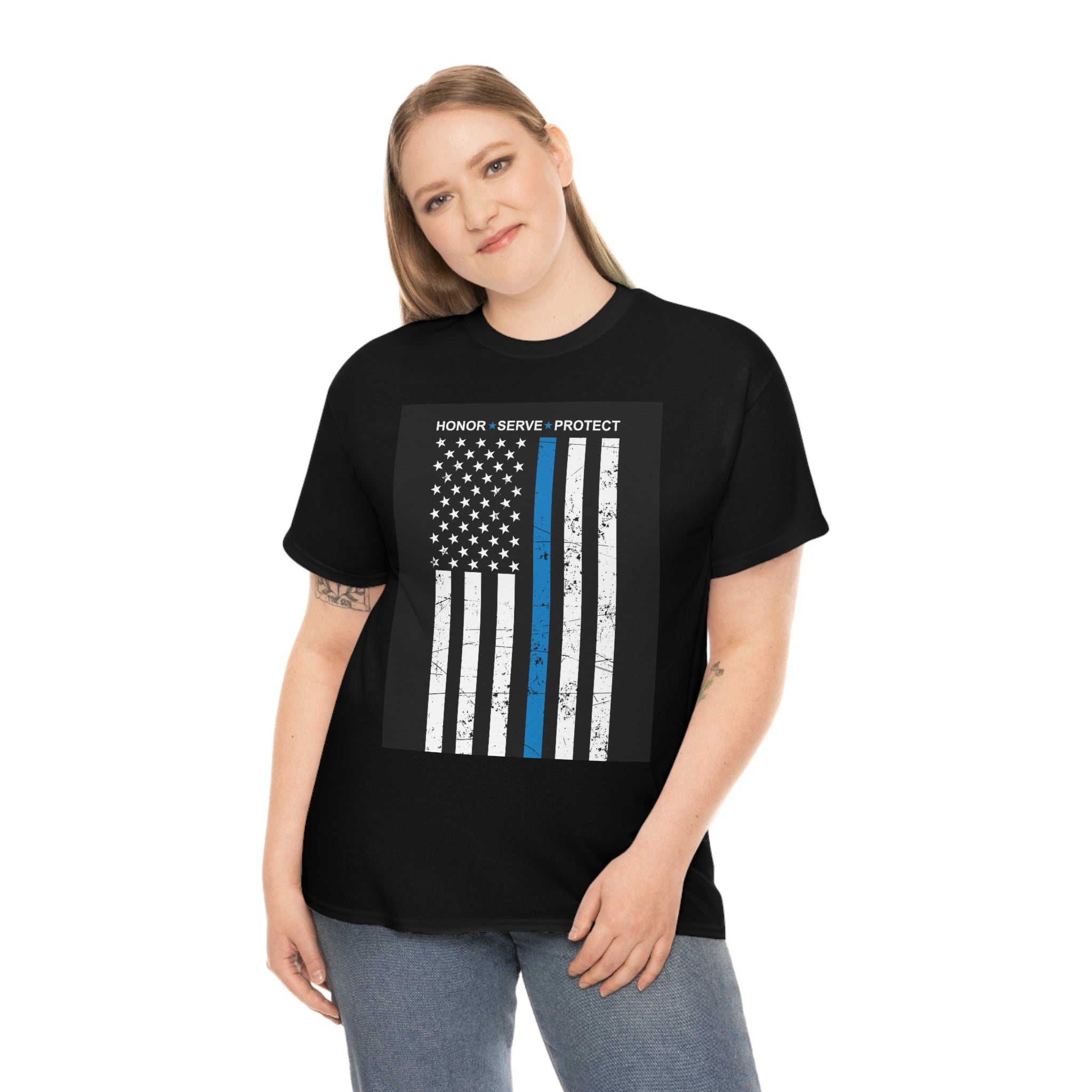 Serve and protect- Heavy Cotton Tee