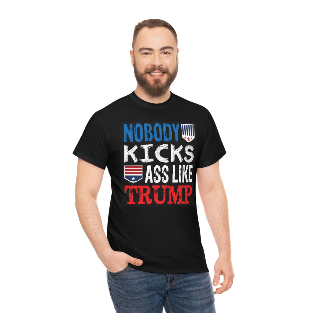 No one kicks ass like trump-Unisex Heavy Cotton Tee