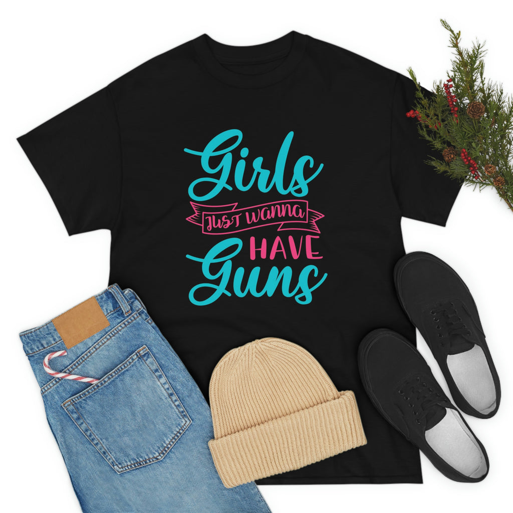 Girls with guns-  Heavy Cotton Tee