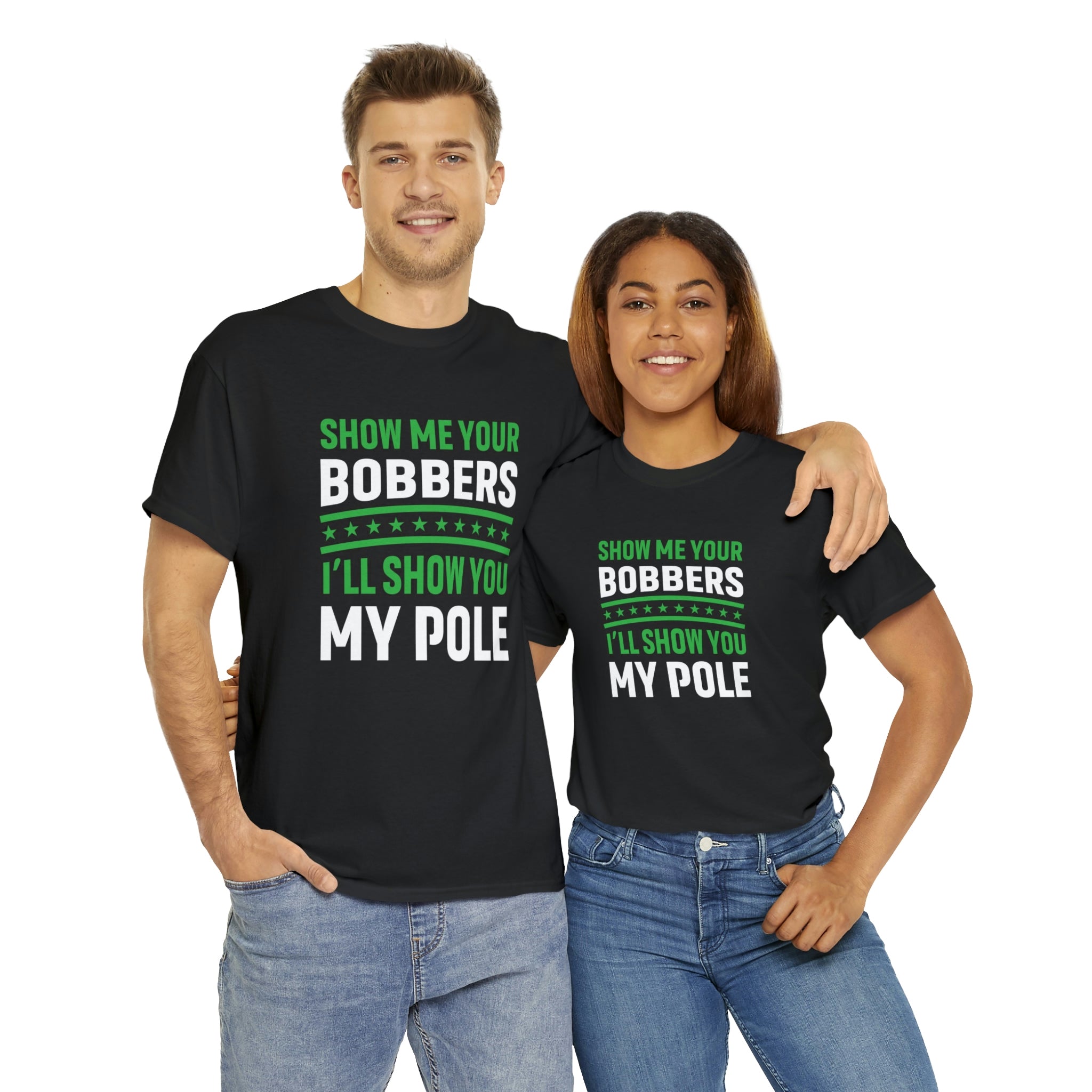 Show me your bobbers-fishing- Heavy Cotton Tee