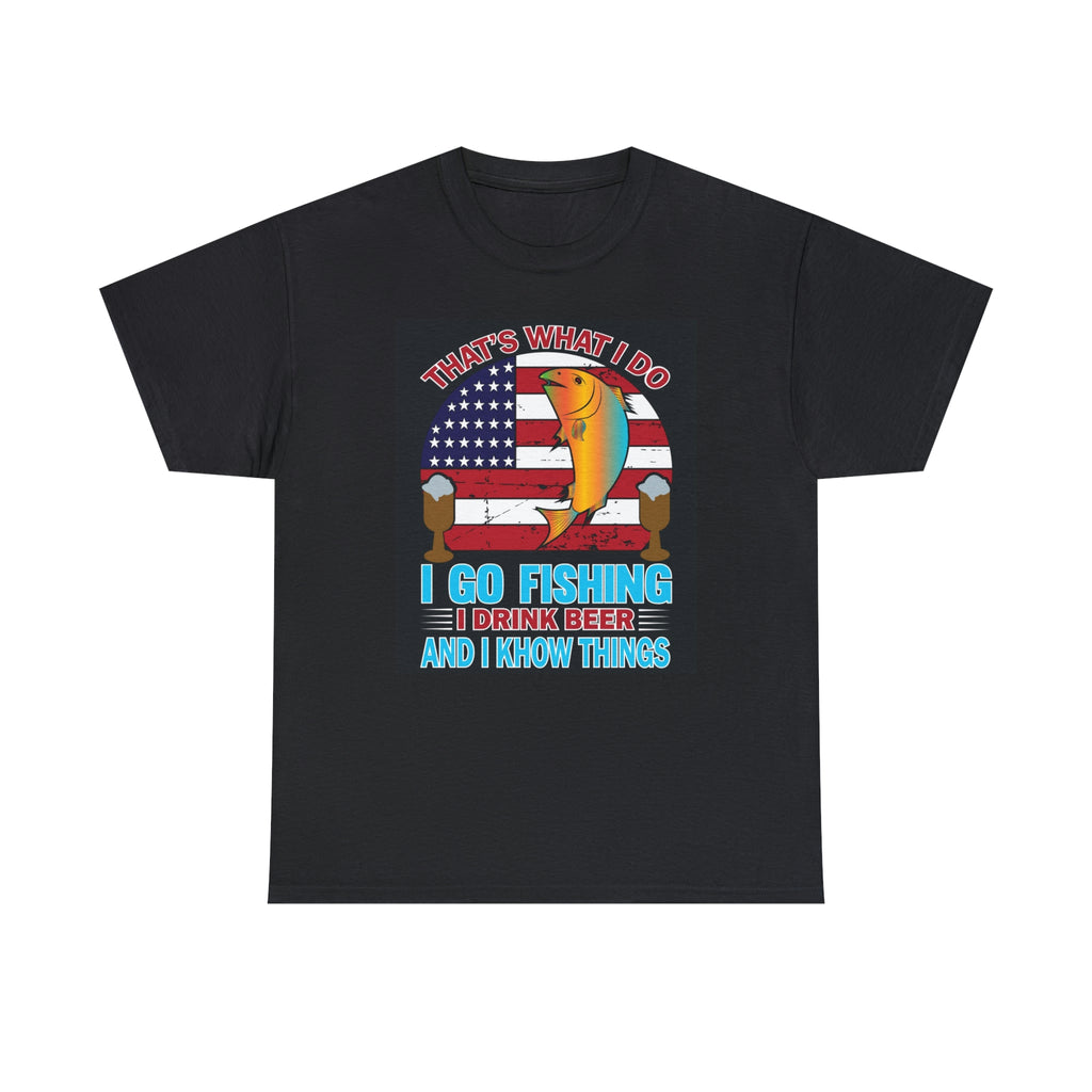 Drink fish and know things- Heavy Cotton Tee