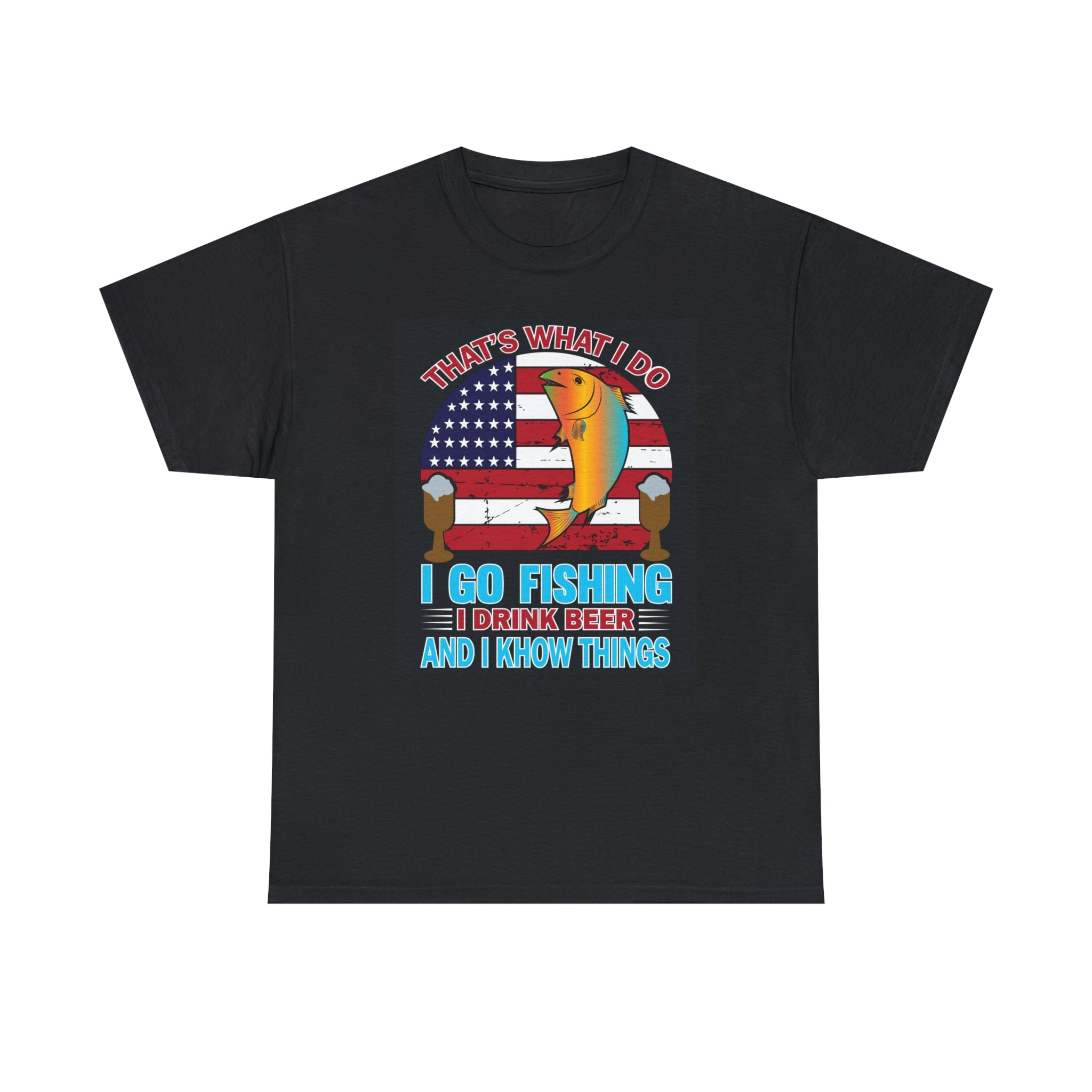 Drink fish and know things- Heavy Cotton Tee