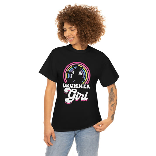 Drummer Girl-  Heavy Cotton Tee