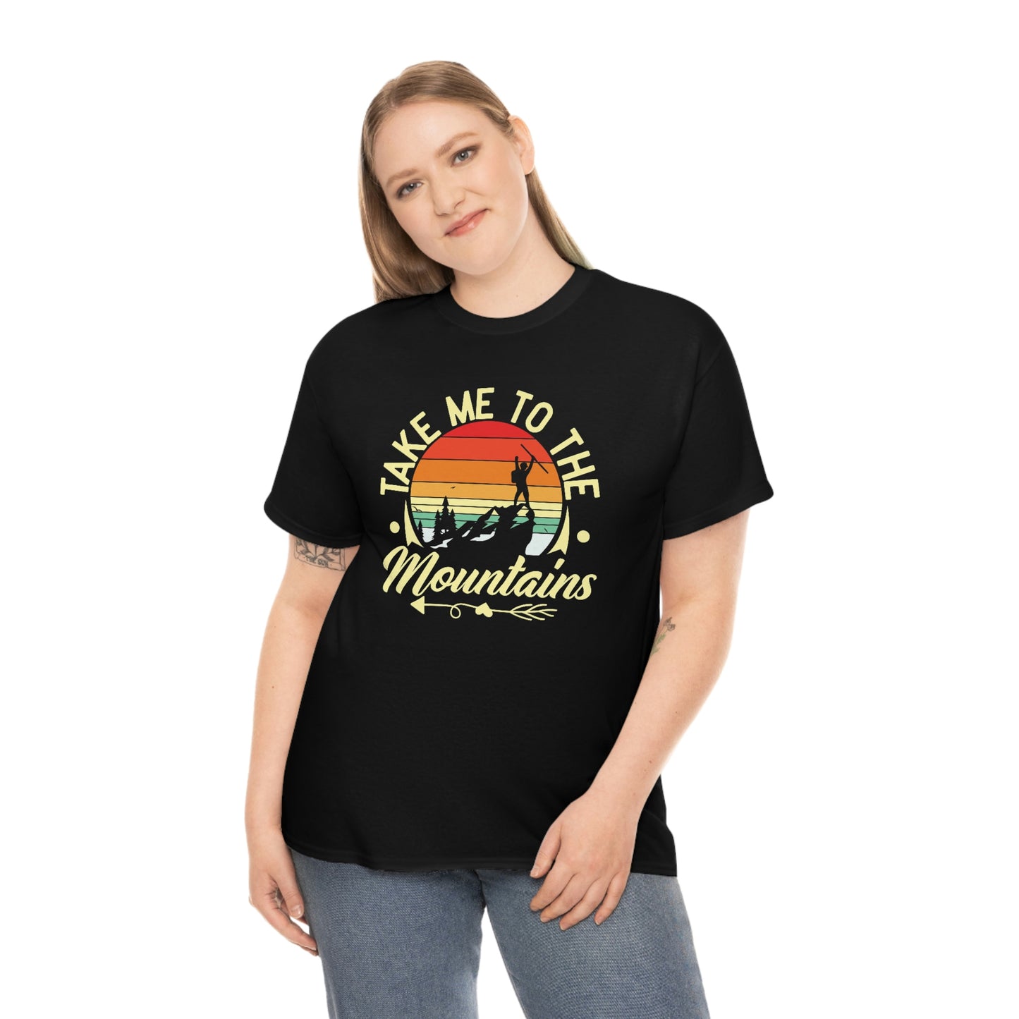 Take me to the mountains-Unisex Heavy Cotton Tee