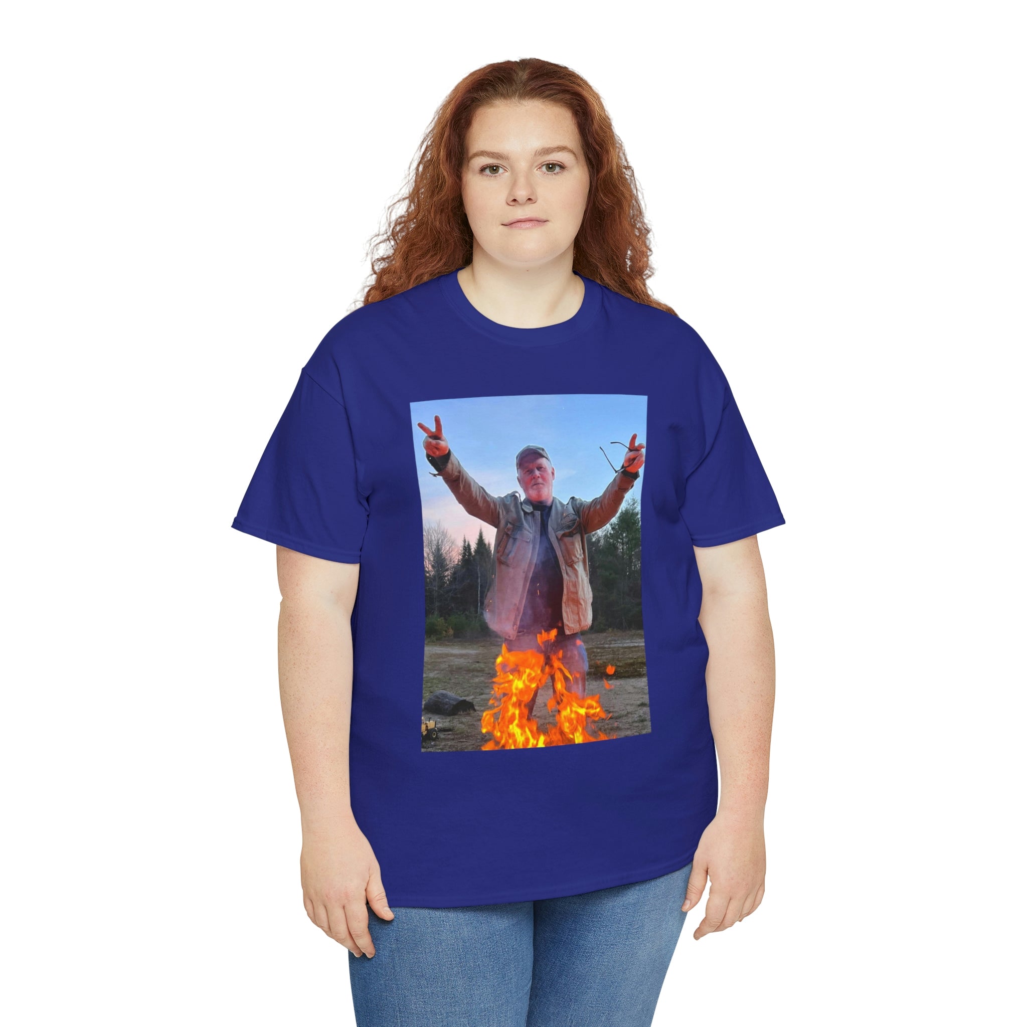 On fire-  Heavy Cotton Tee