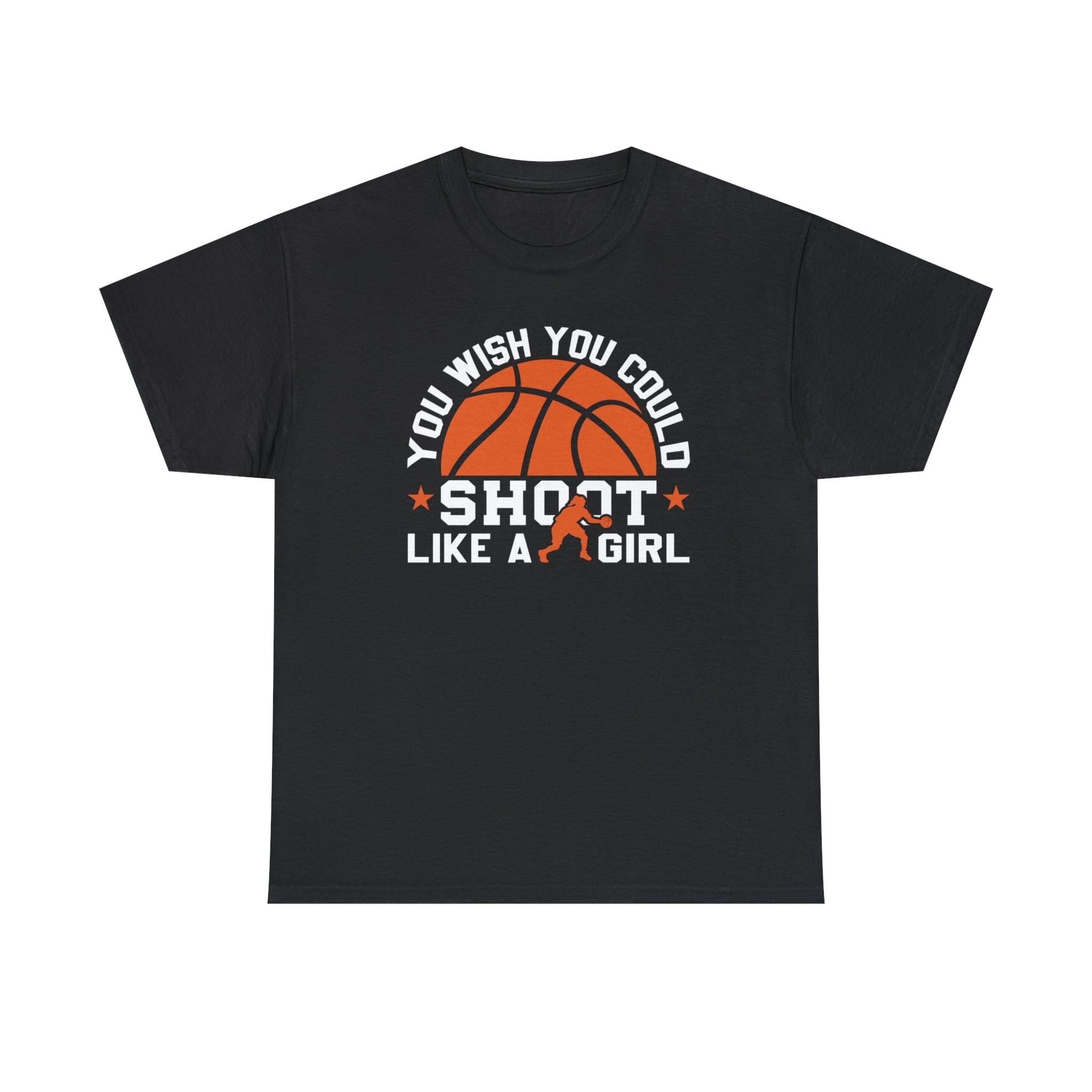 Basketball- shoot like a girl-Heavy Cotton Tee
