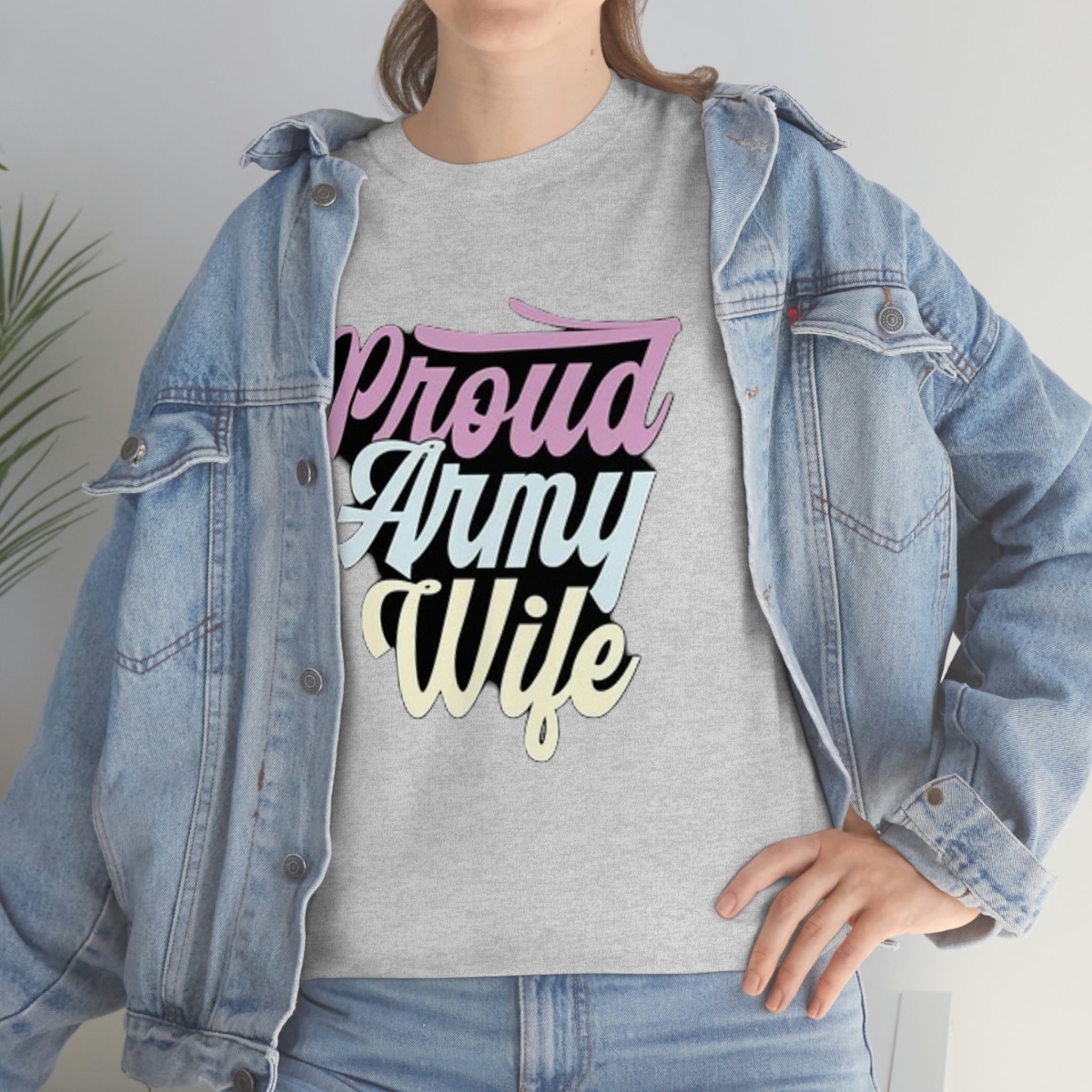 Proud army wife— Heavy Cotton Tee