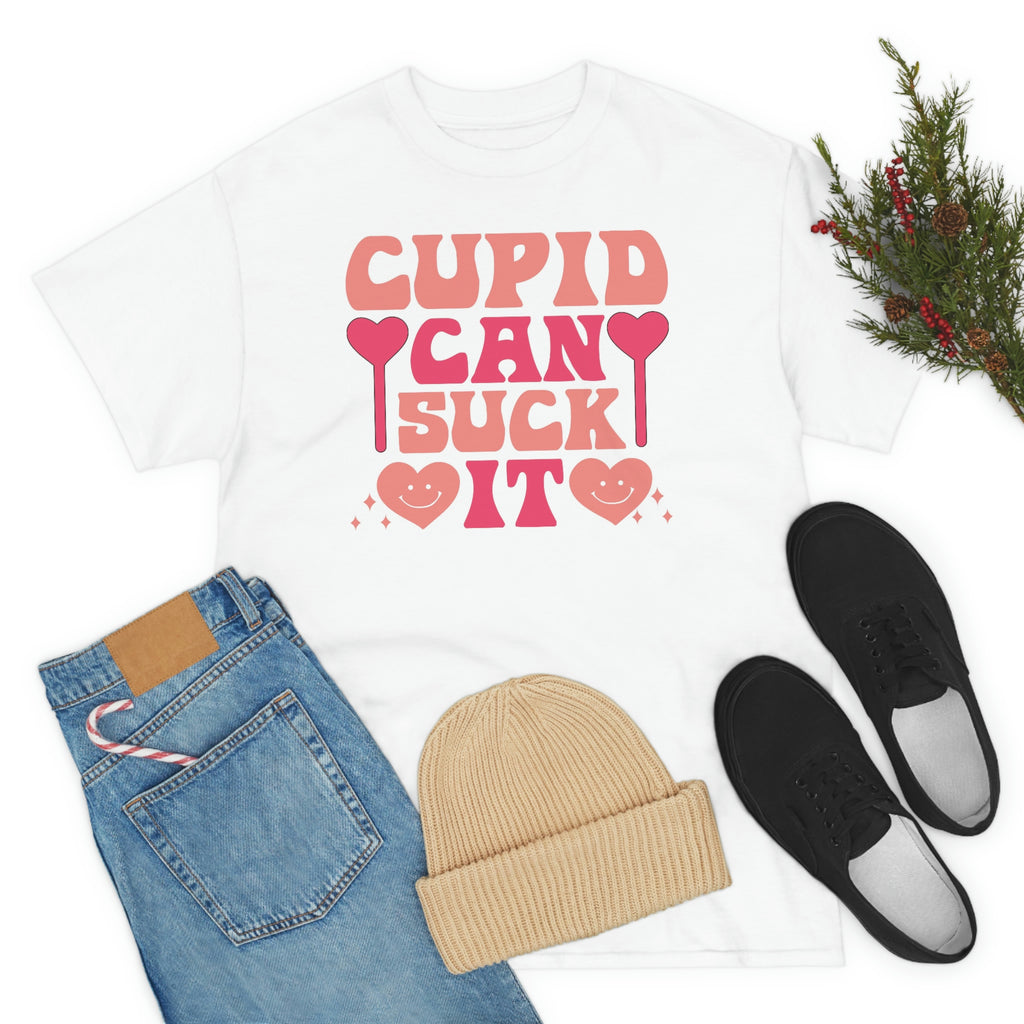 Cupid can suck it- Heavy Cotton Tee