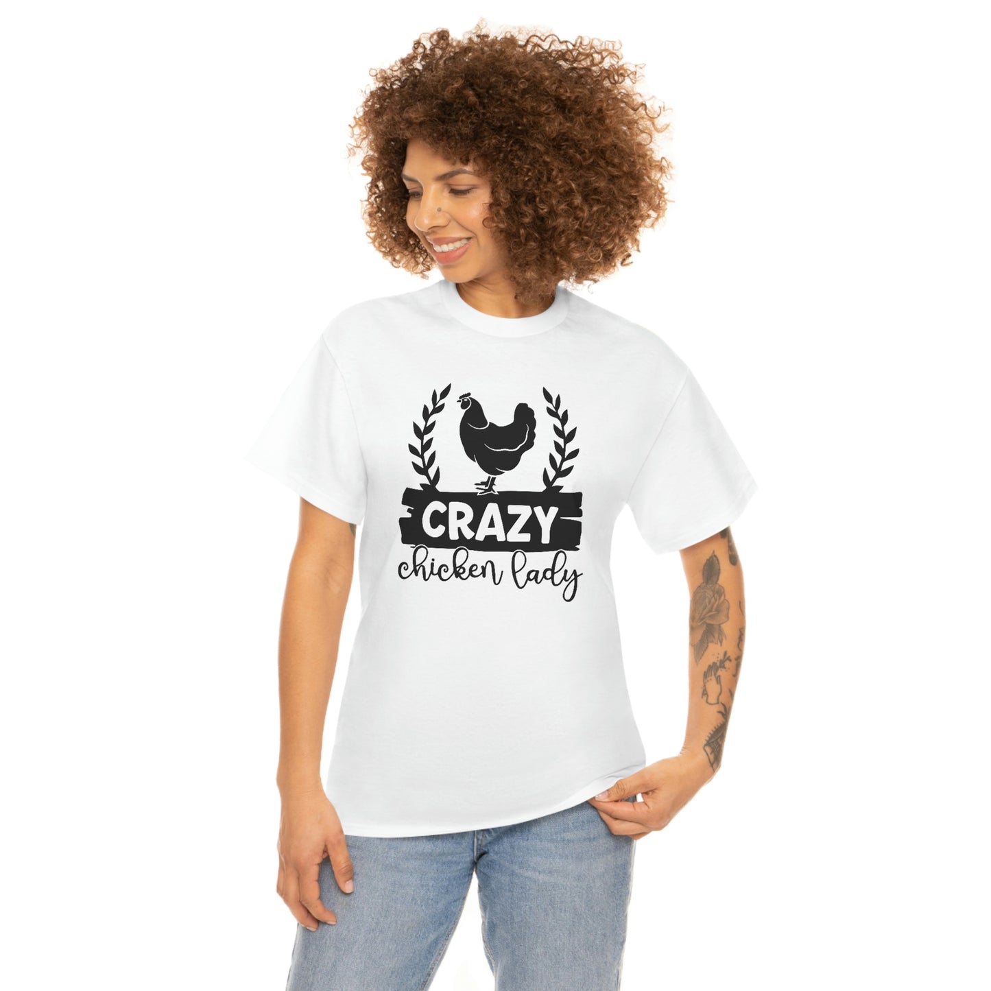 Crazy chicken lady- Heavy Cotton Tee