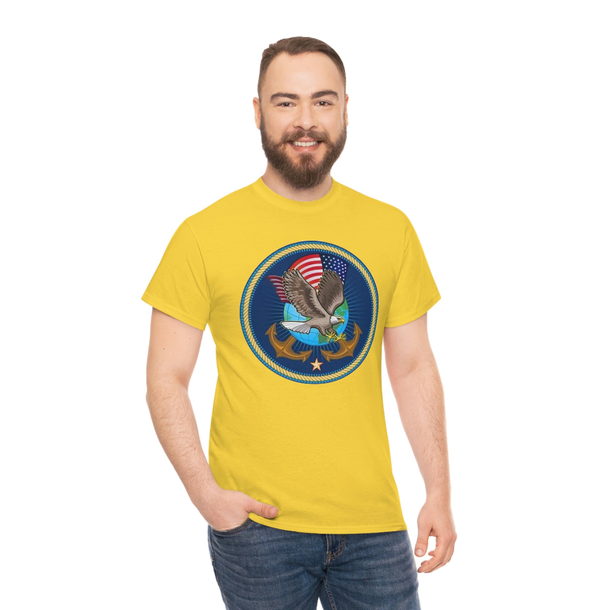 Navy- Unisex Heavy Cotton Tee