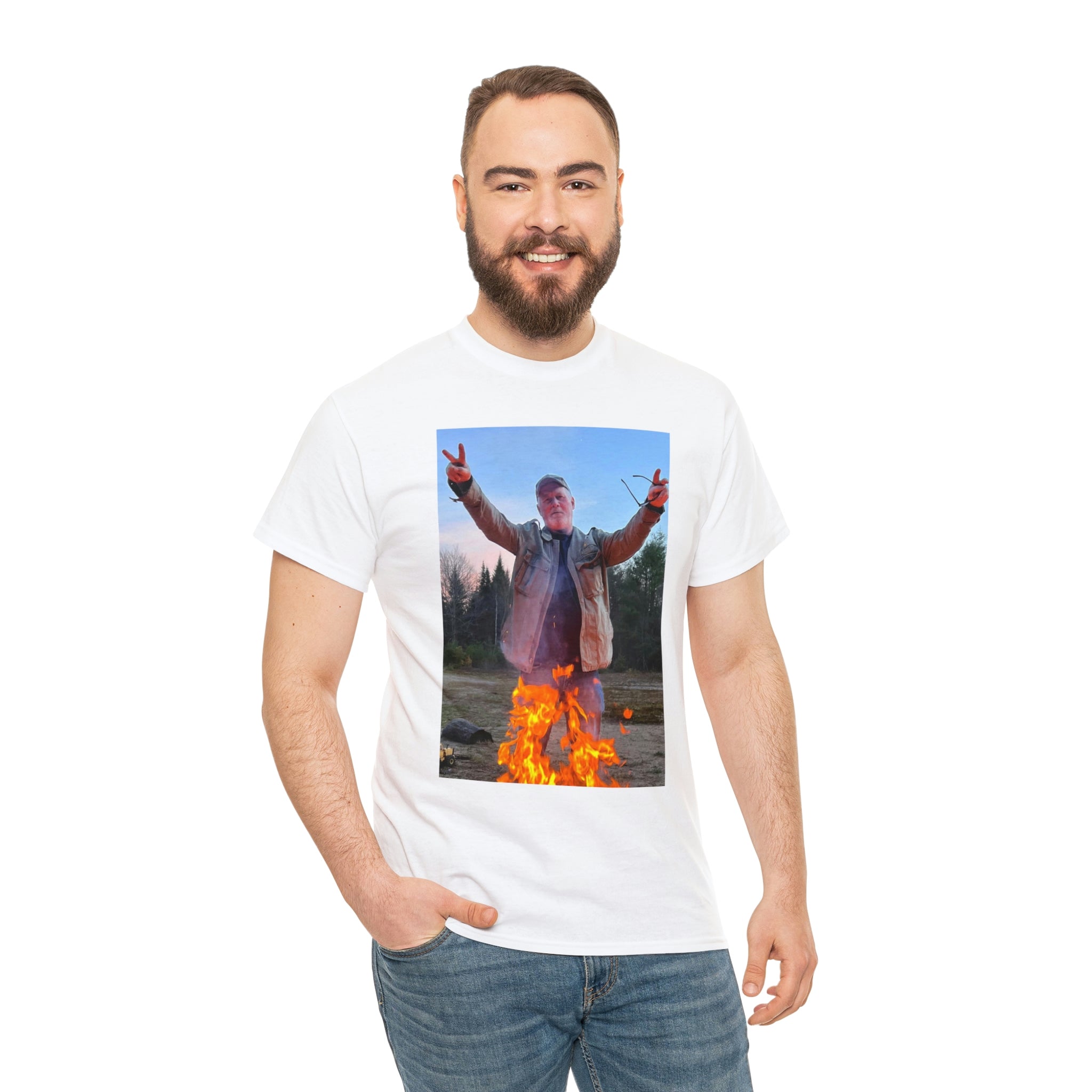 On fire-  Heavy Cotton Tee