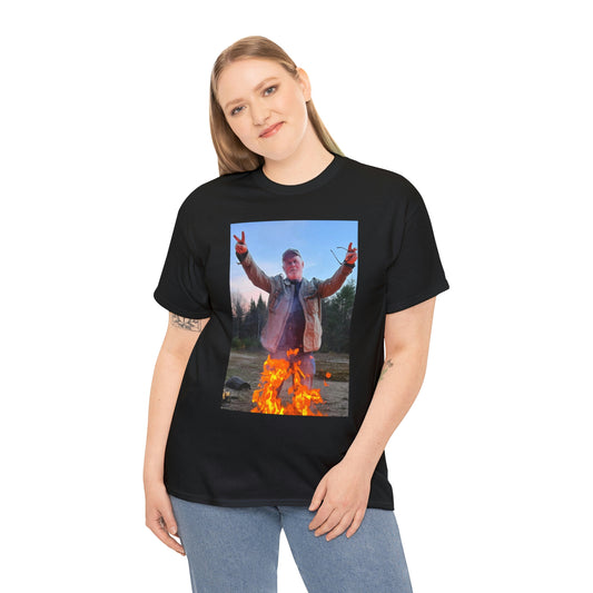 On fire-  Heavy Cotton Tee