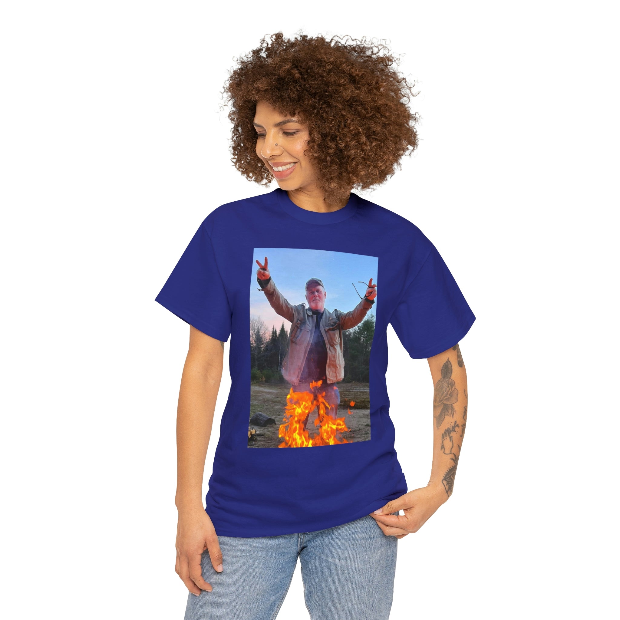 On fire-  Heavy Cotton Tee