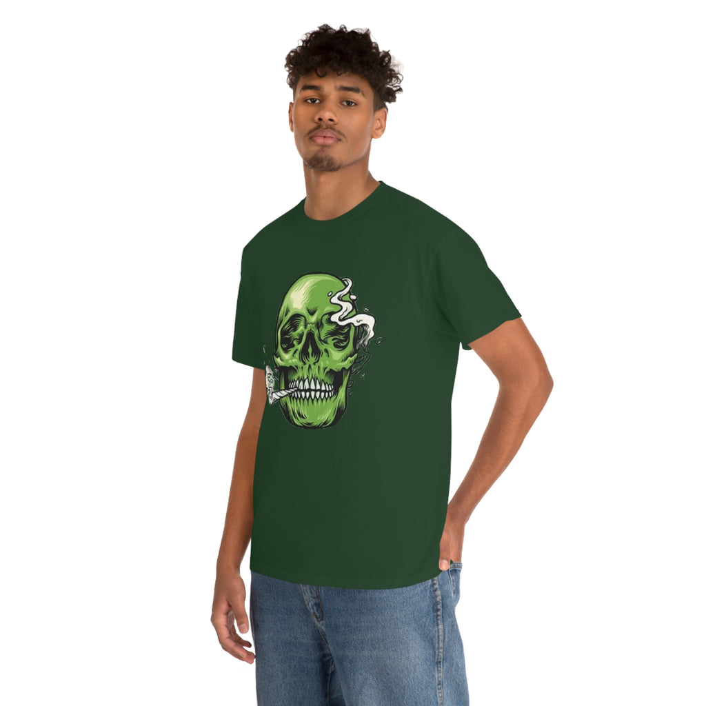 Weed skull- Heavy Cotton Tee