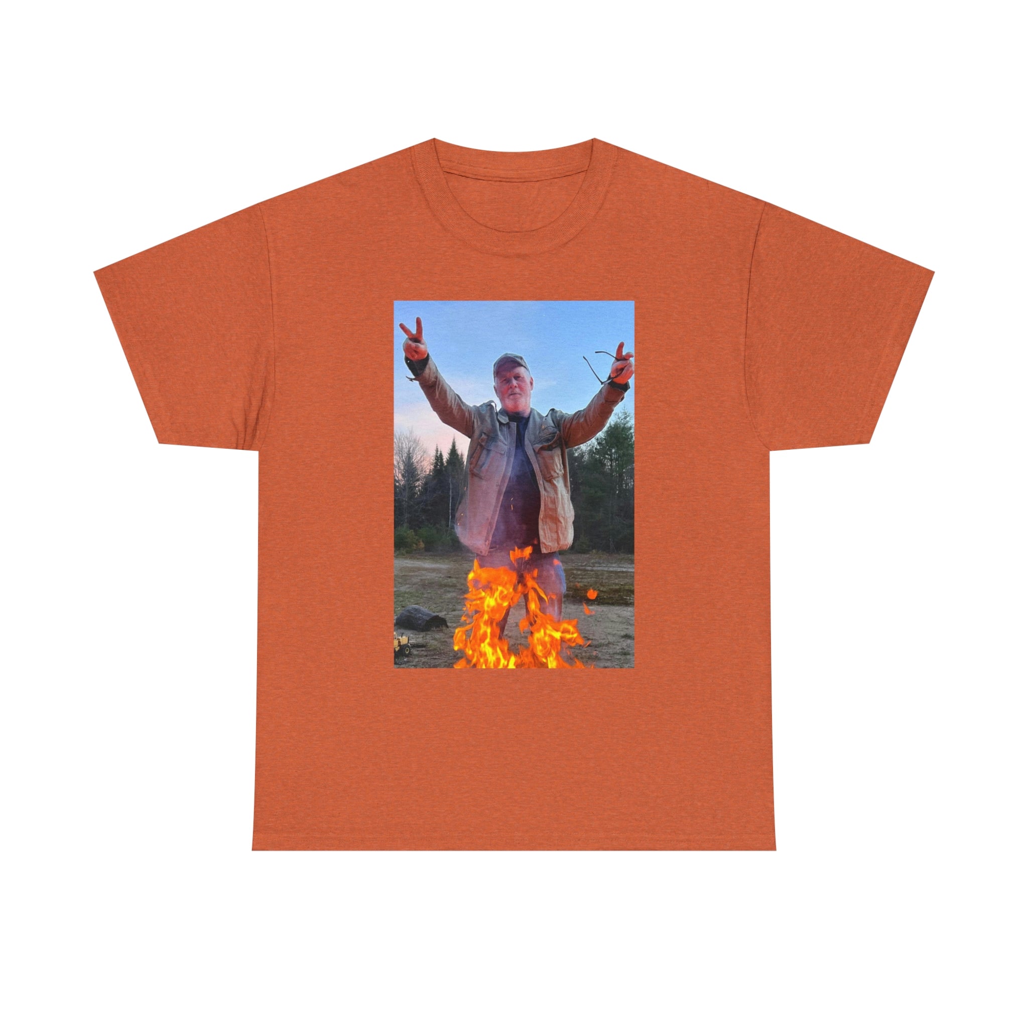 On fire-  Heavy Cotton Tee