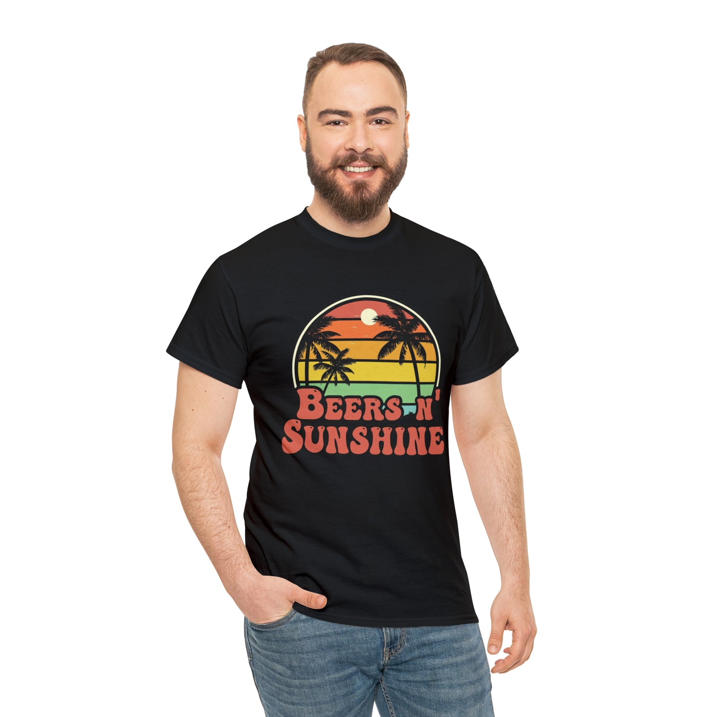 Beer and sunshine- Heavy Cotton Tee