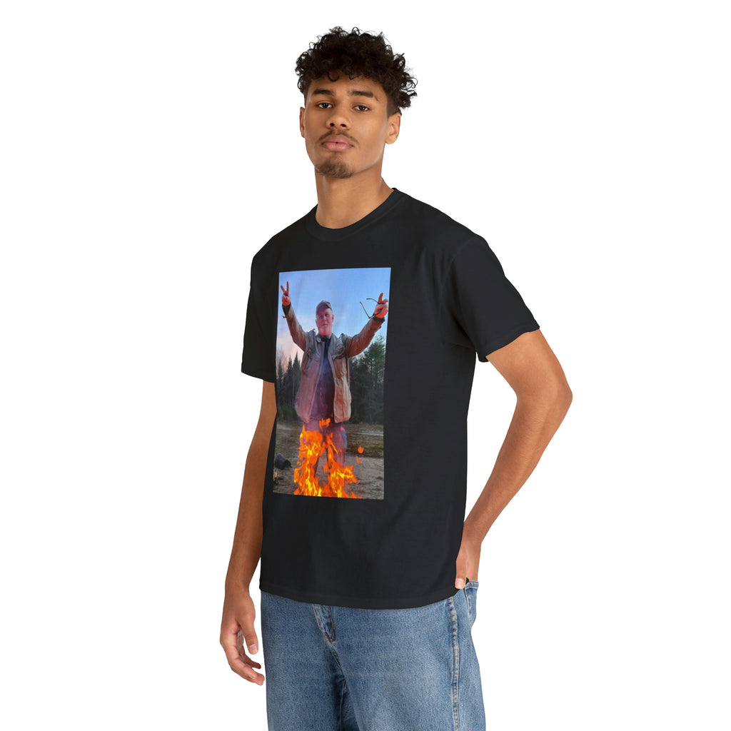 On fire-  Heavy Cotton Tee