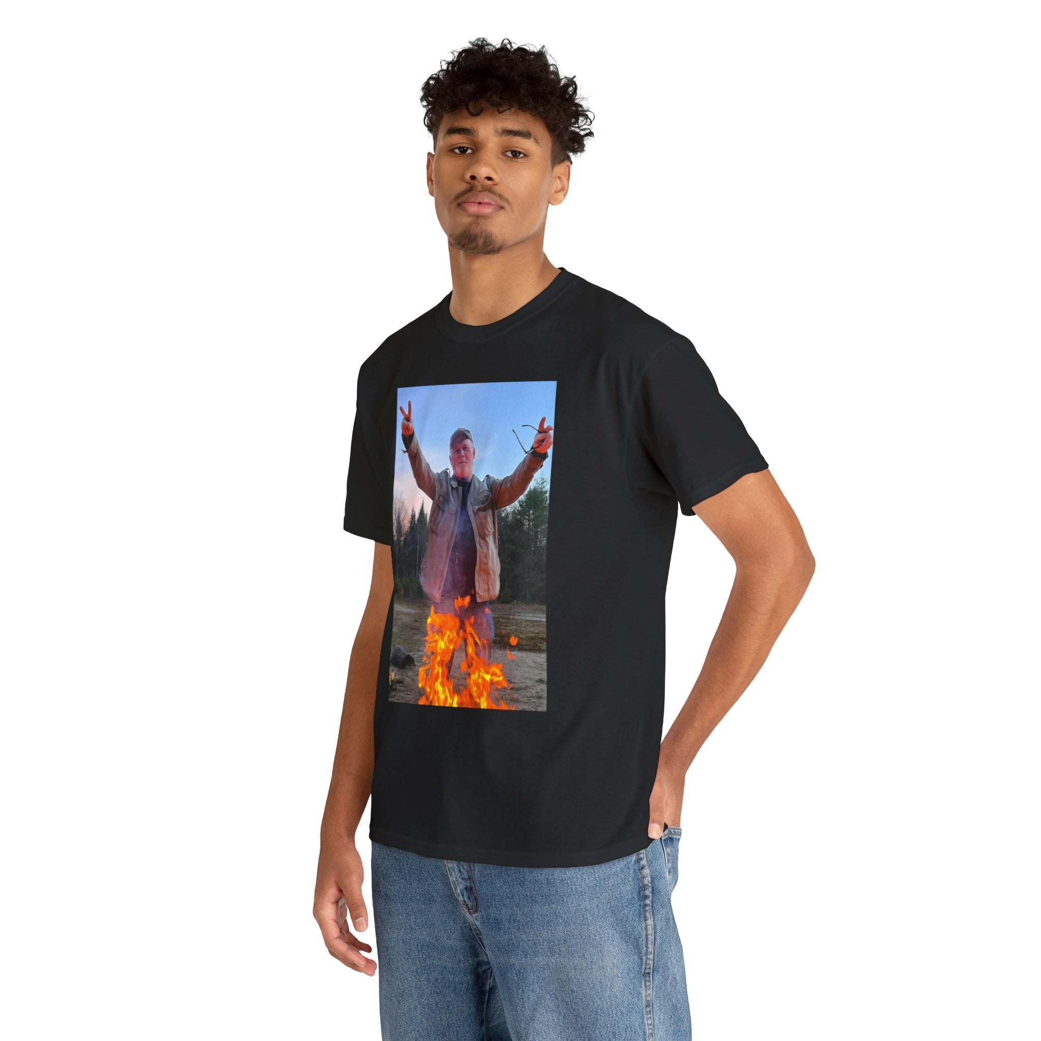 On fire-  Heavy Cotton Tee