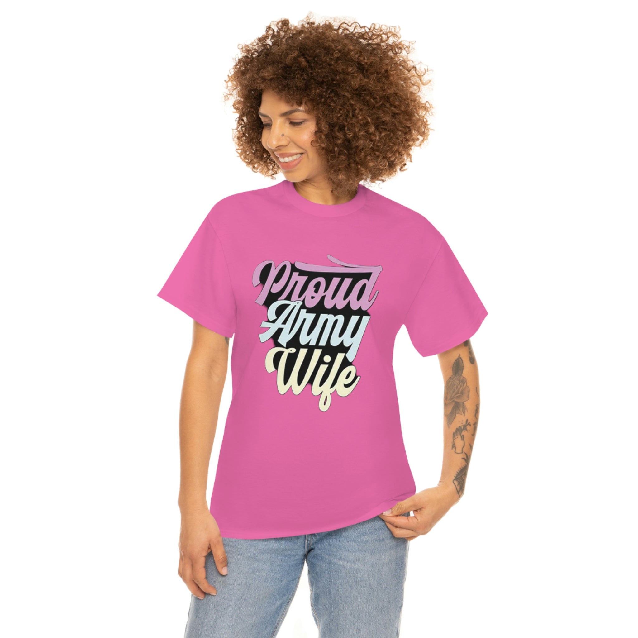 Proud army wife— Heavy Cotton Tee