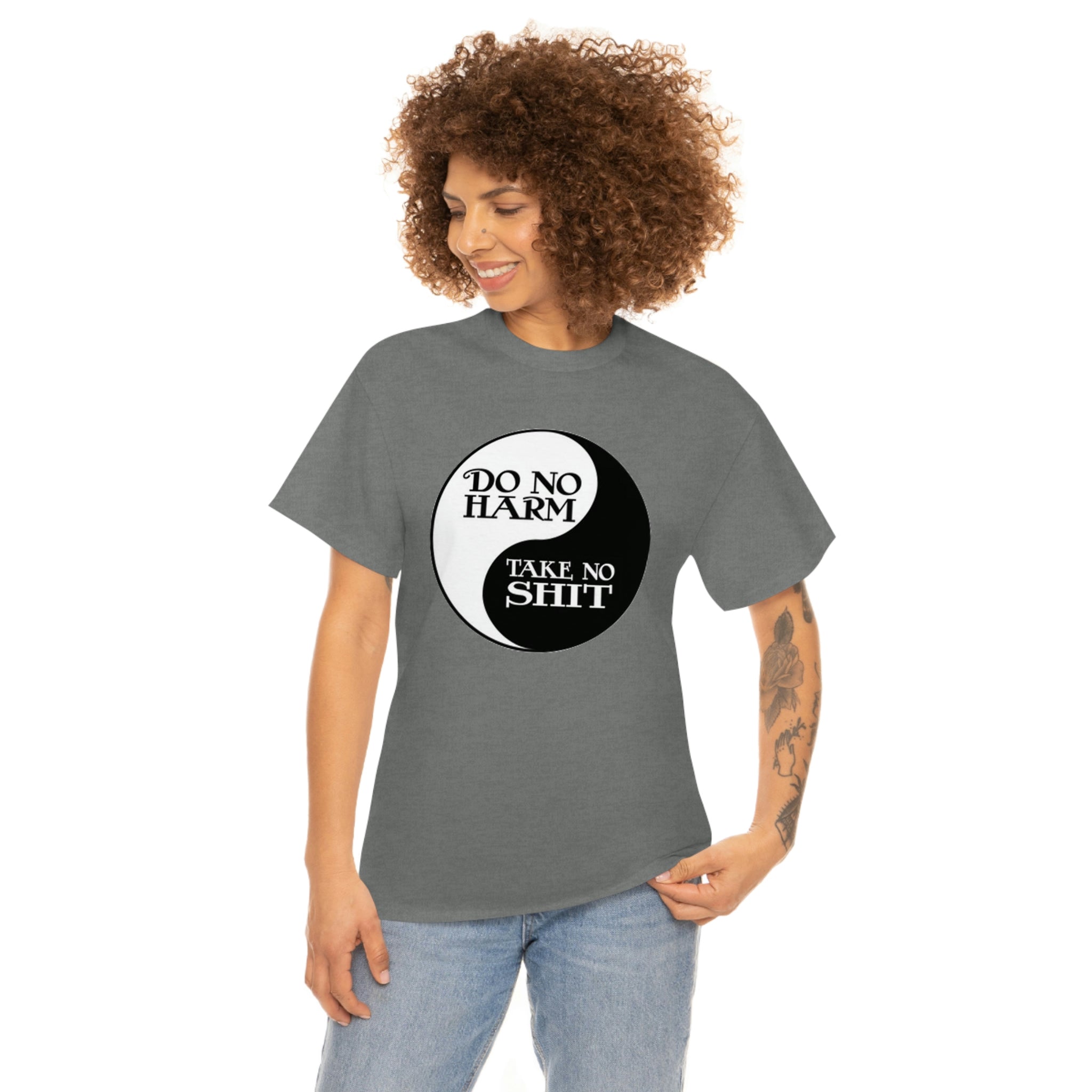 Do no harm take no shit-  Heavy Cotton Tee