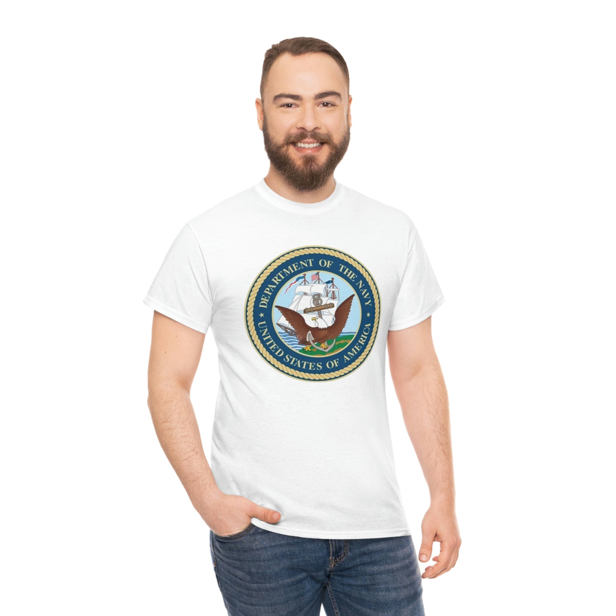 Navy- Unisex Heavy Cotton Tee