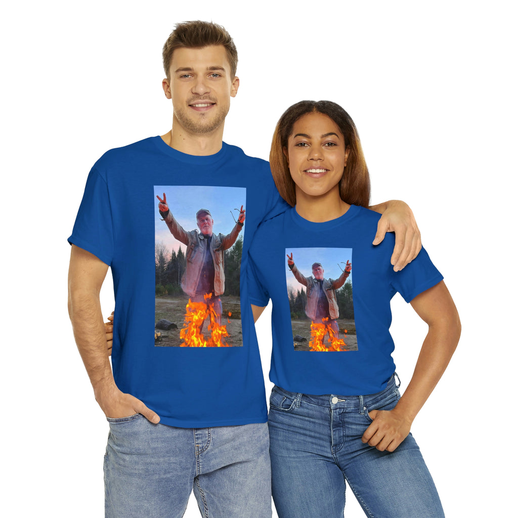 On fire-  Heavy Cotton Tee