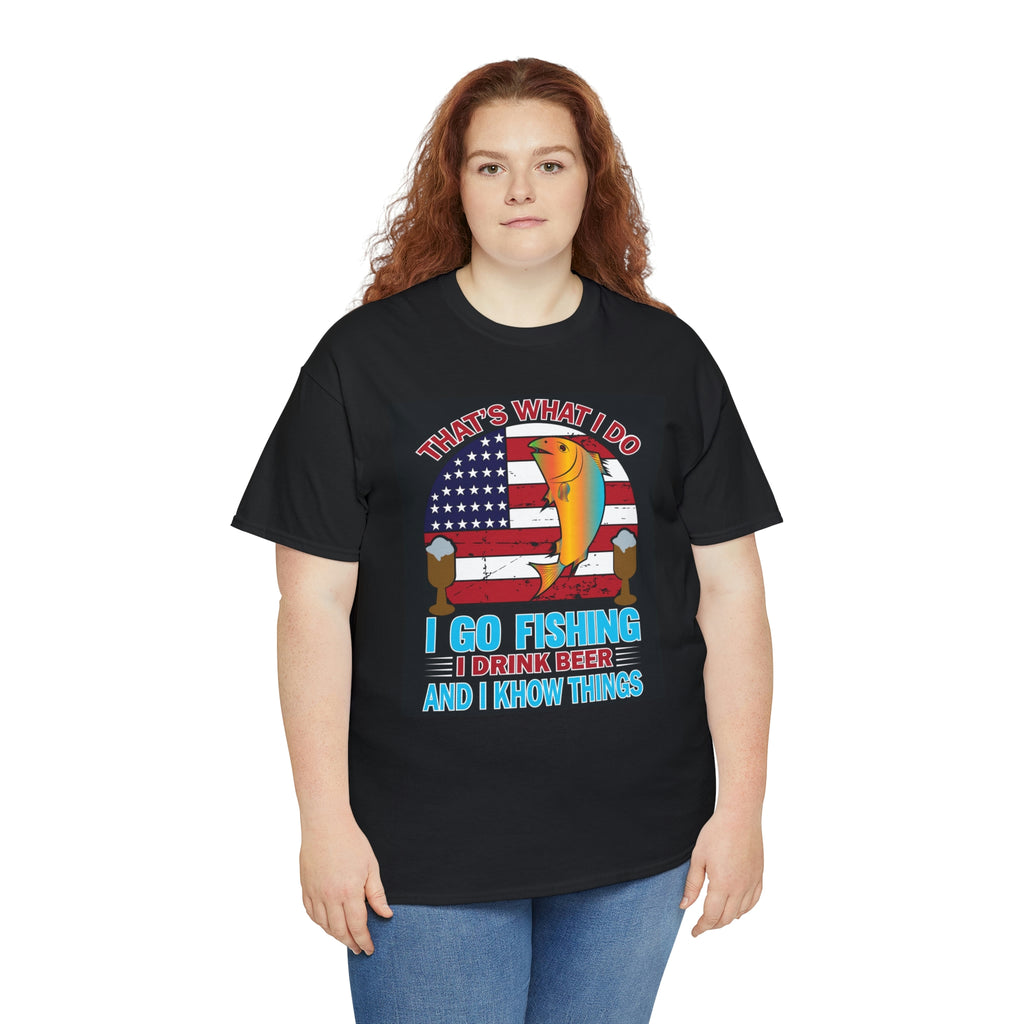 Drink fish and know things- Heavy Cotton Tee