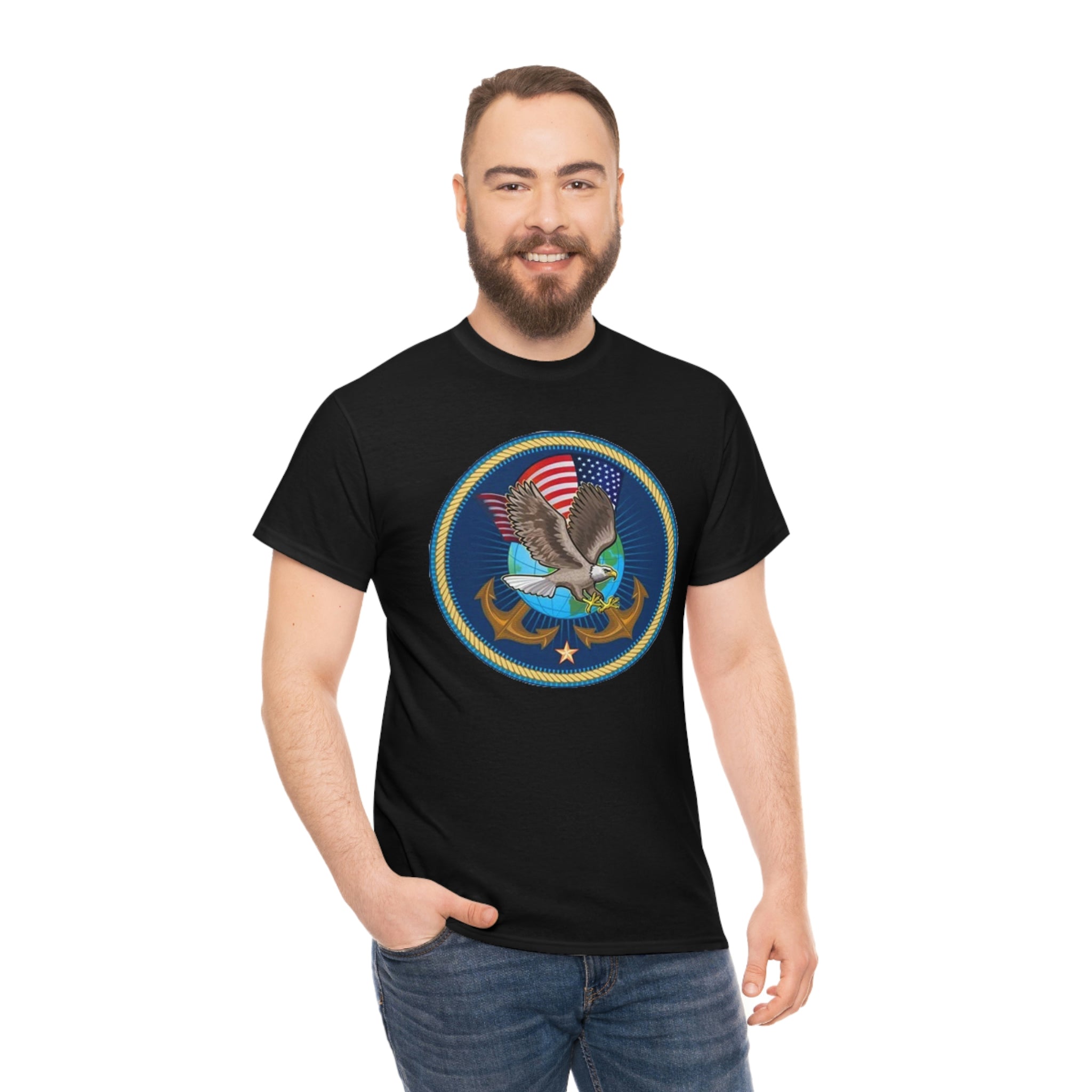 Navy- Unisex Heavy Cotton Tee