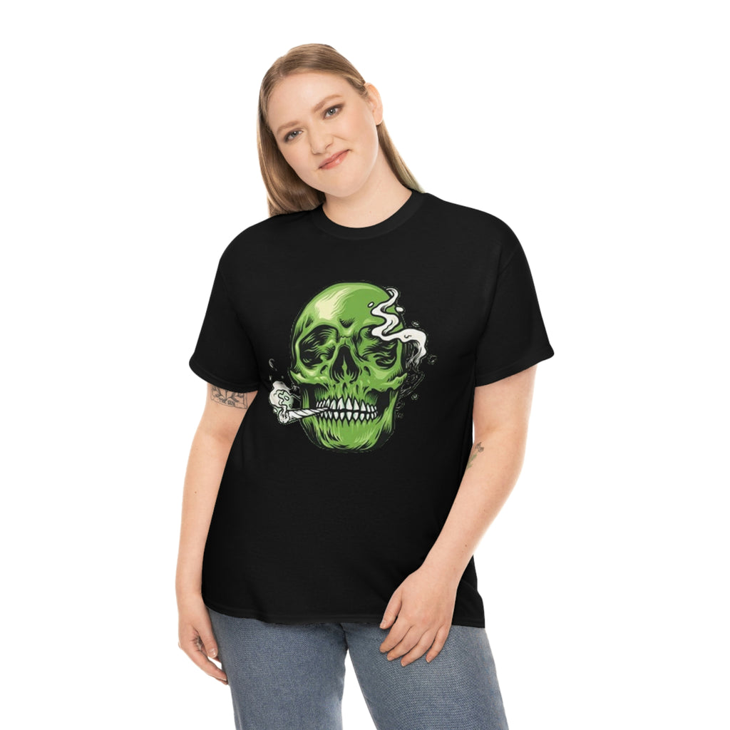 Weed skull- Heavy Cotton Tee