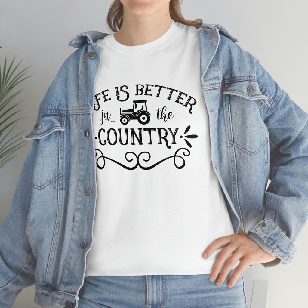 Life is better in the country-Unisex Heavy Cotton Tee