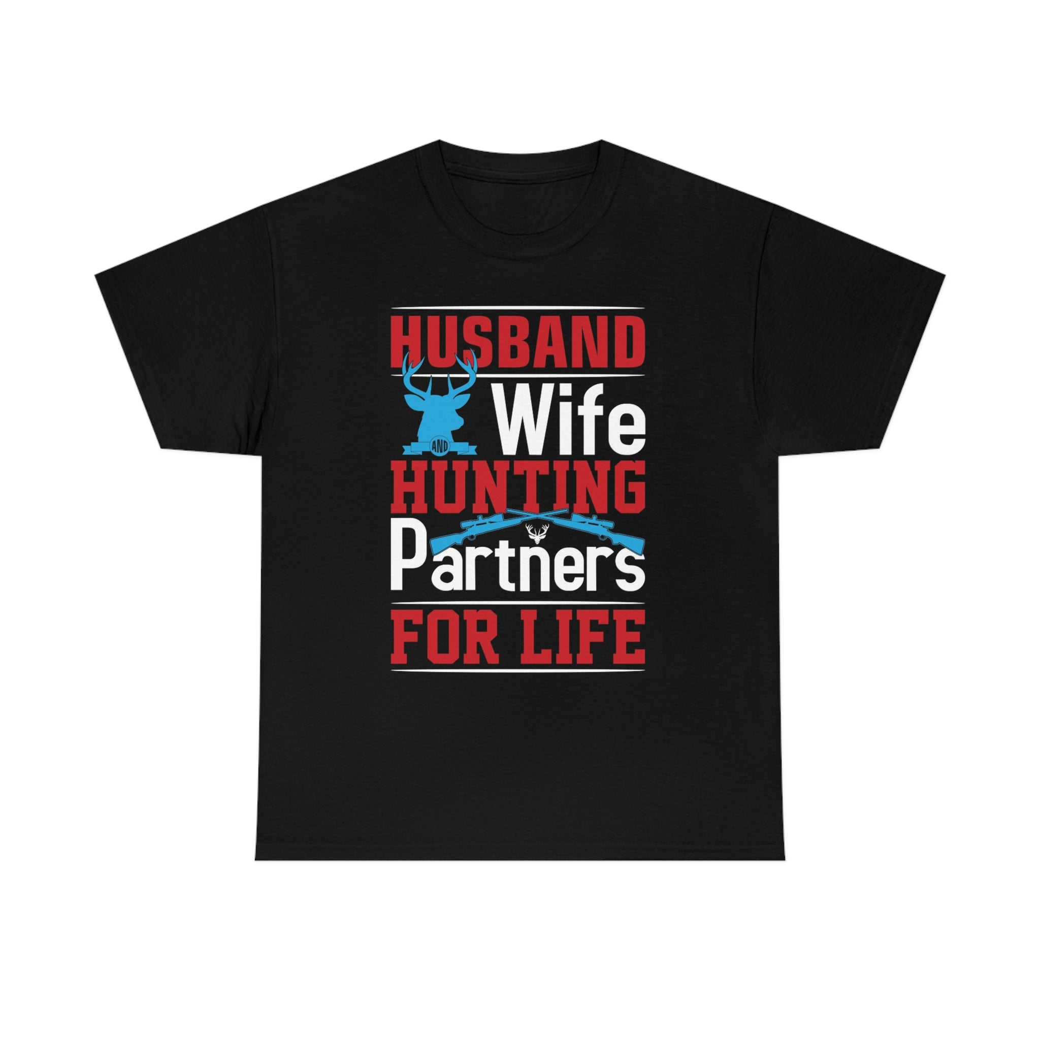 Husband and wife hunting partner- Unisex Heavy Cotton Tee