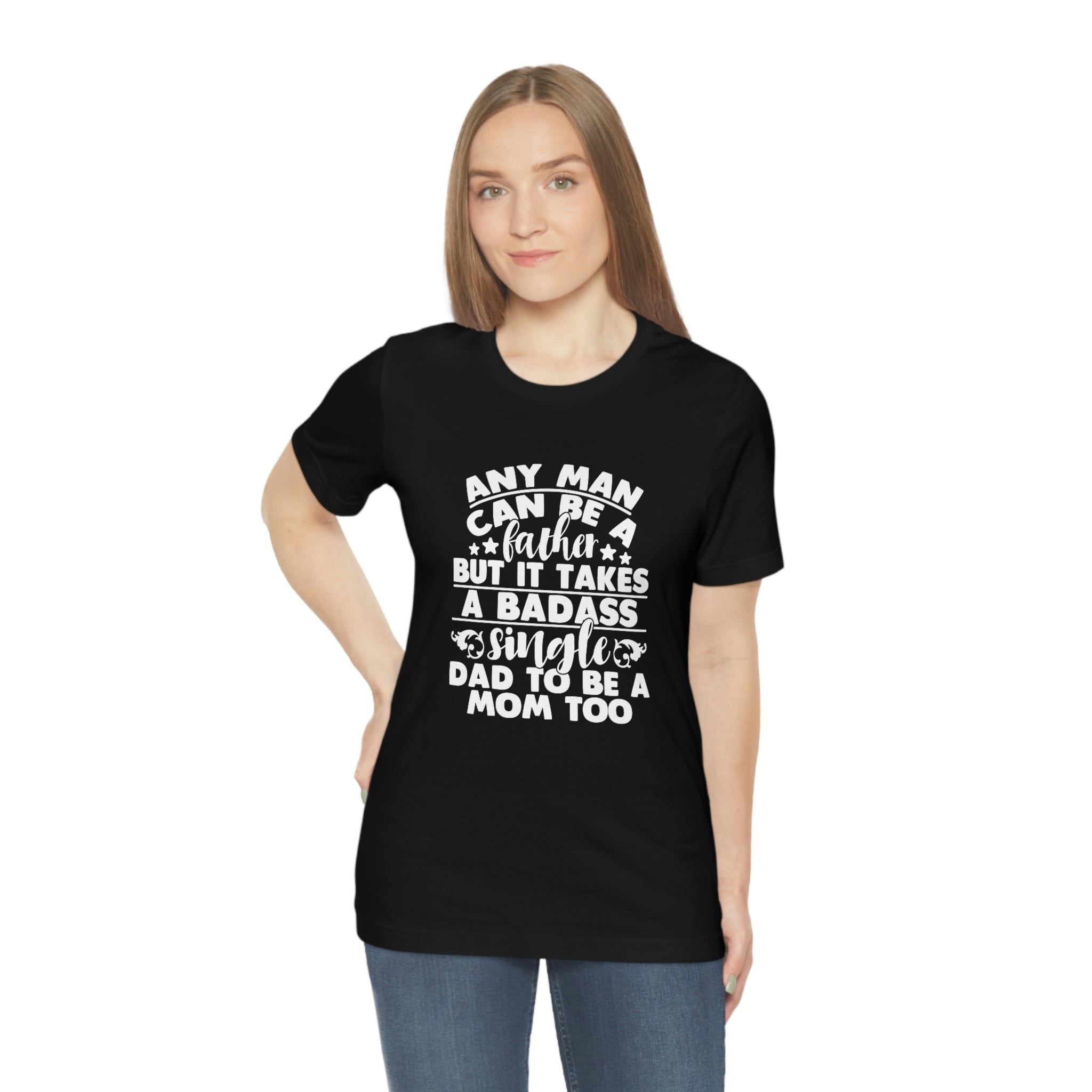 Bad ass dad- Jersey Short Sleeve Tee