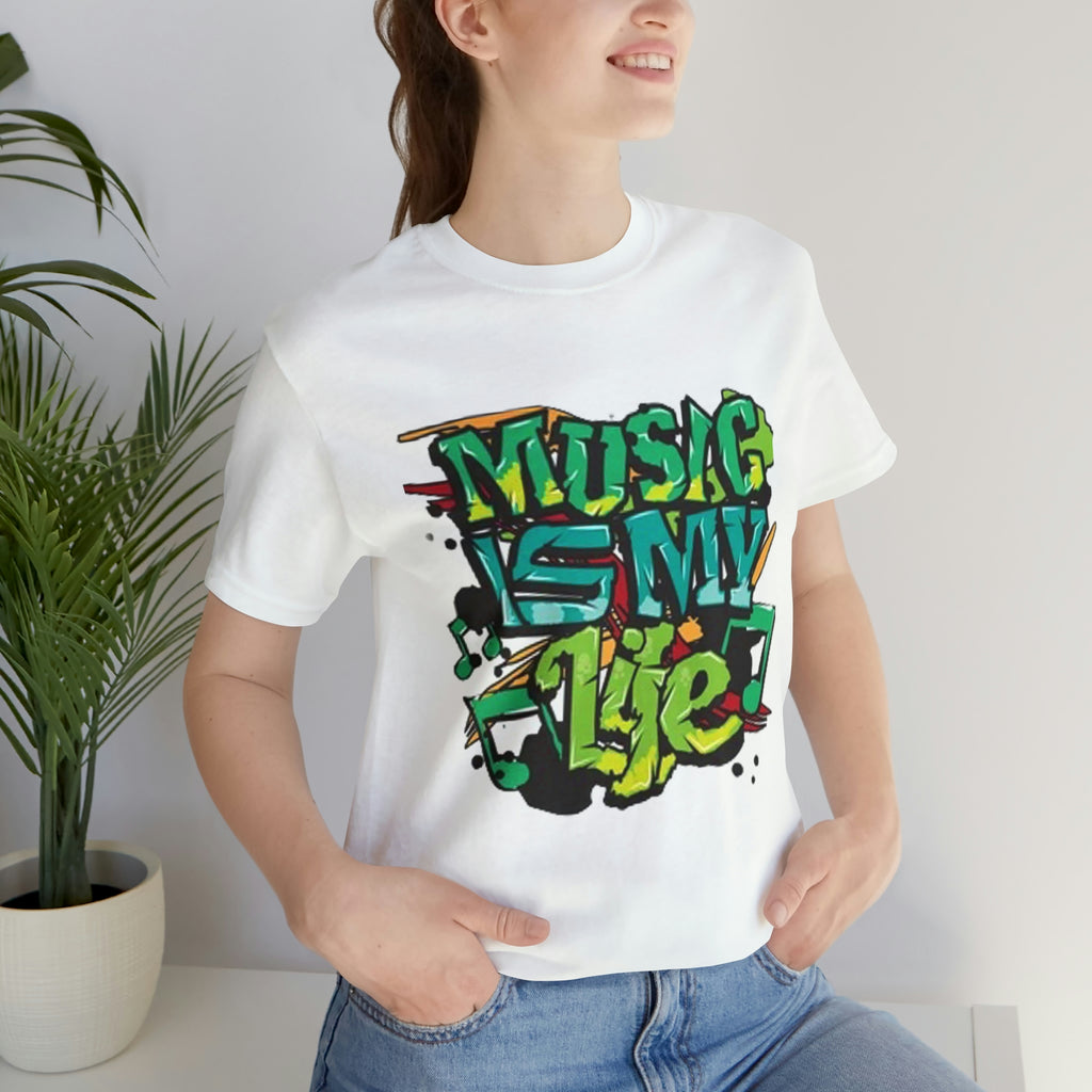 Music is my life- Jersey Short Sleeve Tee