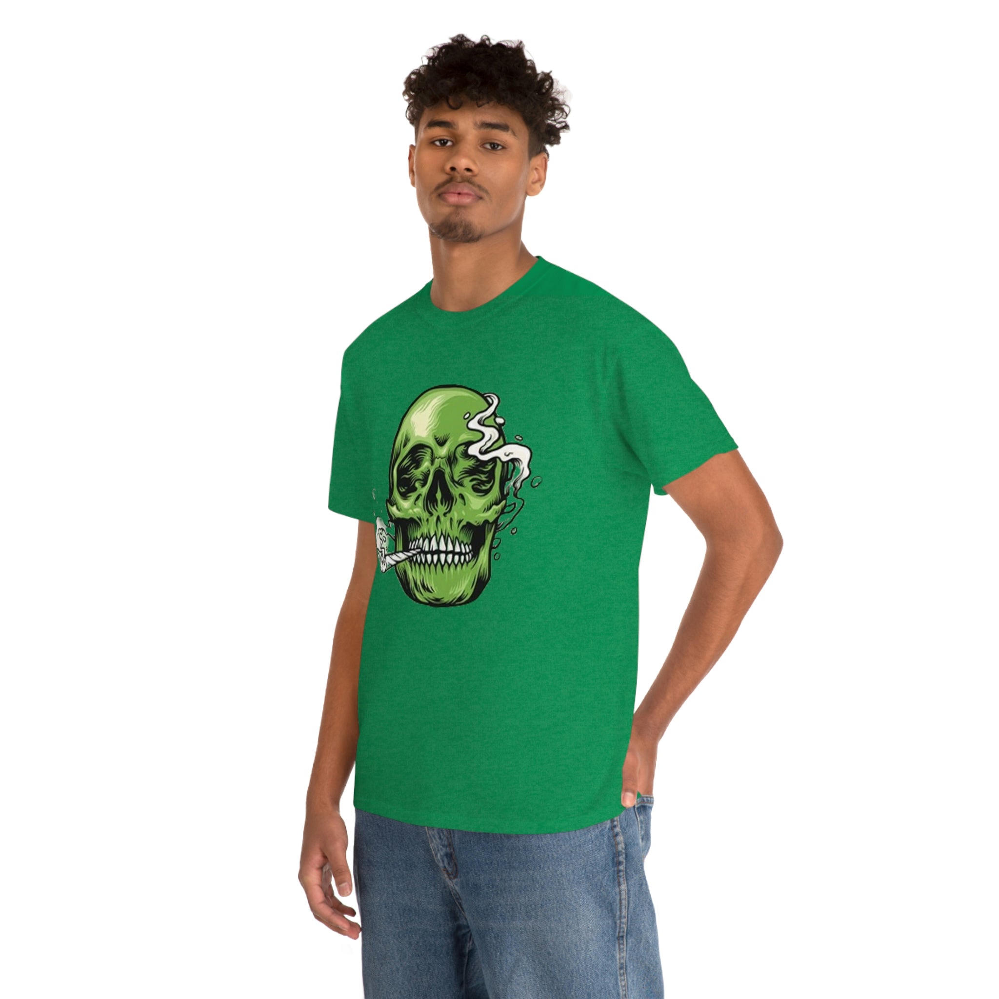 Weed skull- Heavy Cotton Tee