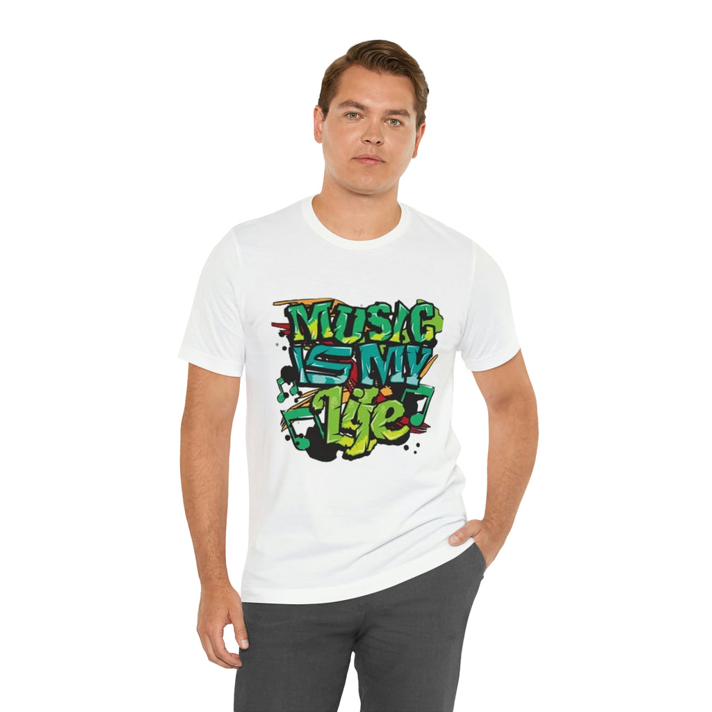 Music is my life- Jersey Short Sleeve Tee
