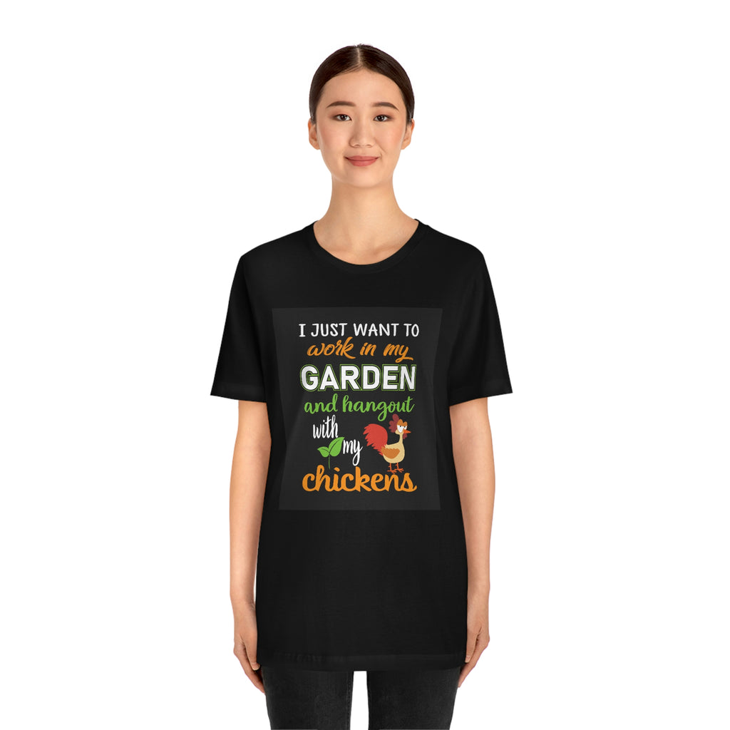 Gardening and chickens-Unisex Jersey Short Sleeve Tee